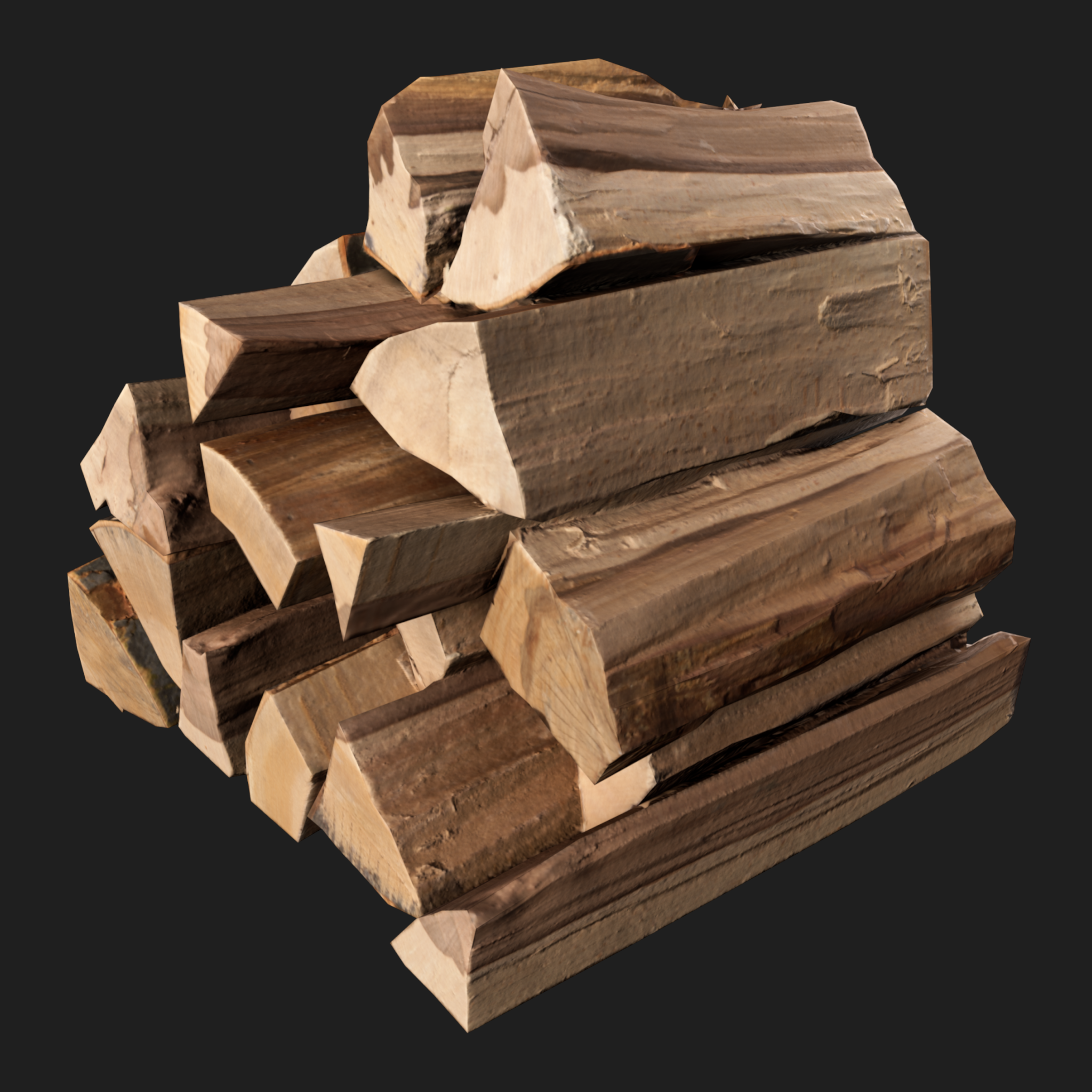 3D Heap Of Wood