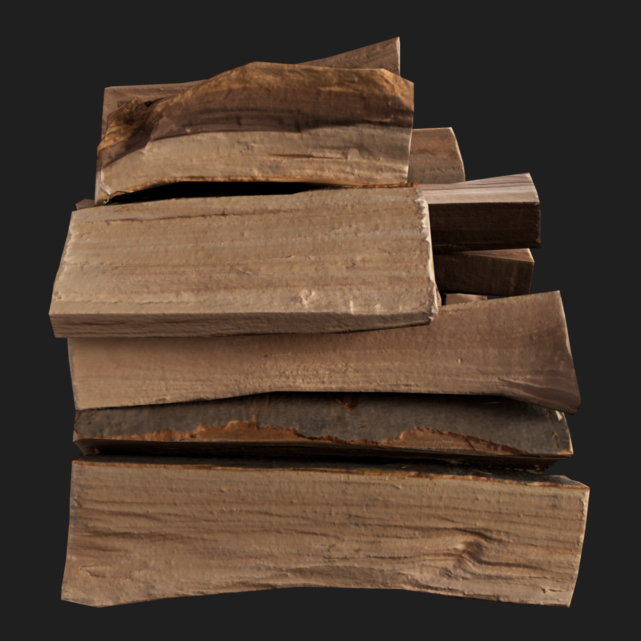 3D Heap Of Wood