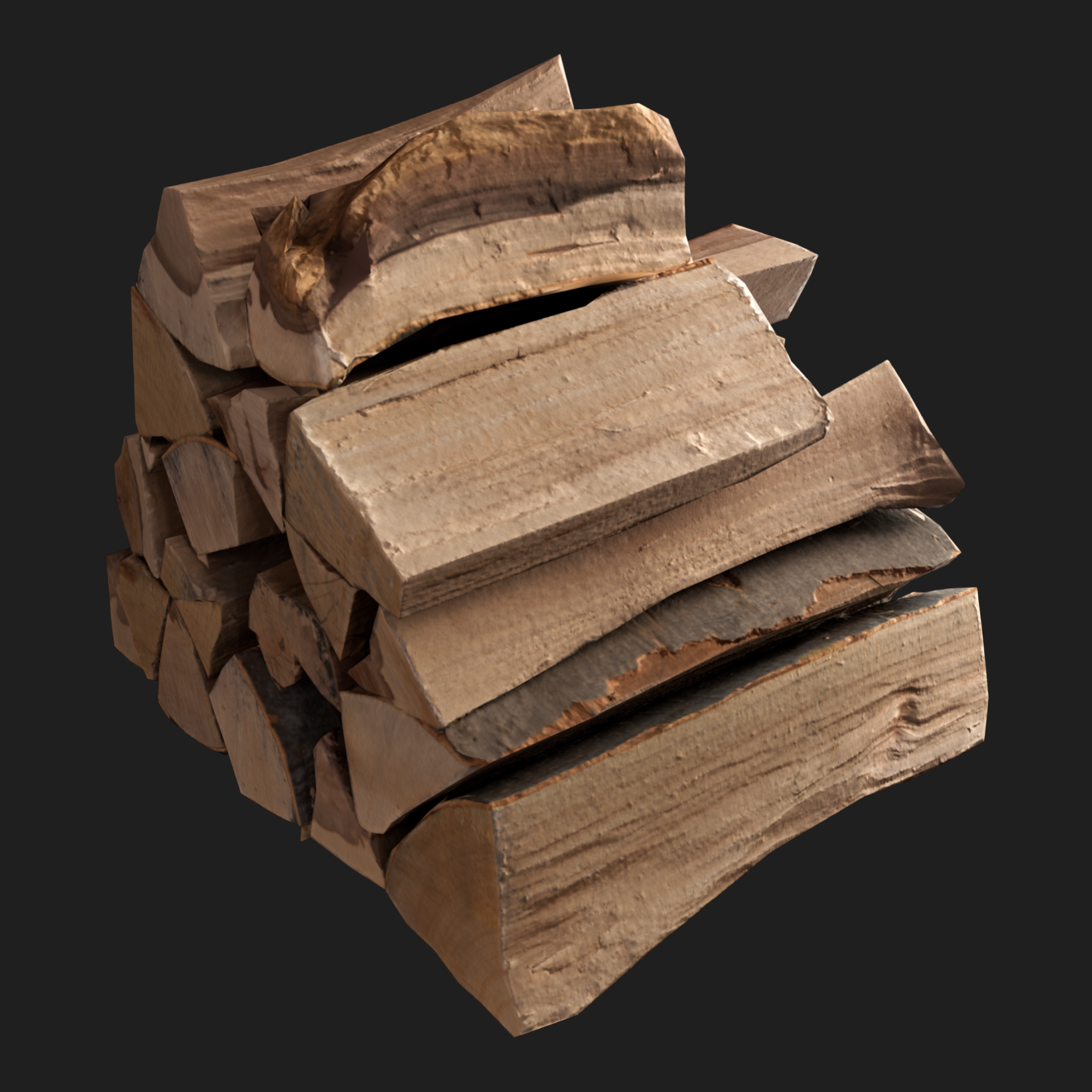 3D Heap Of Wood