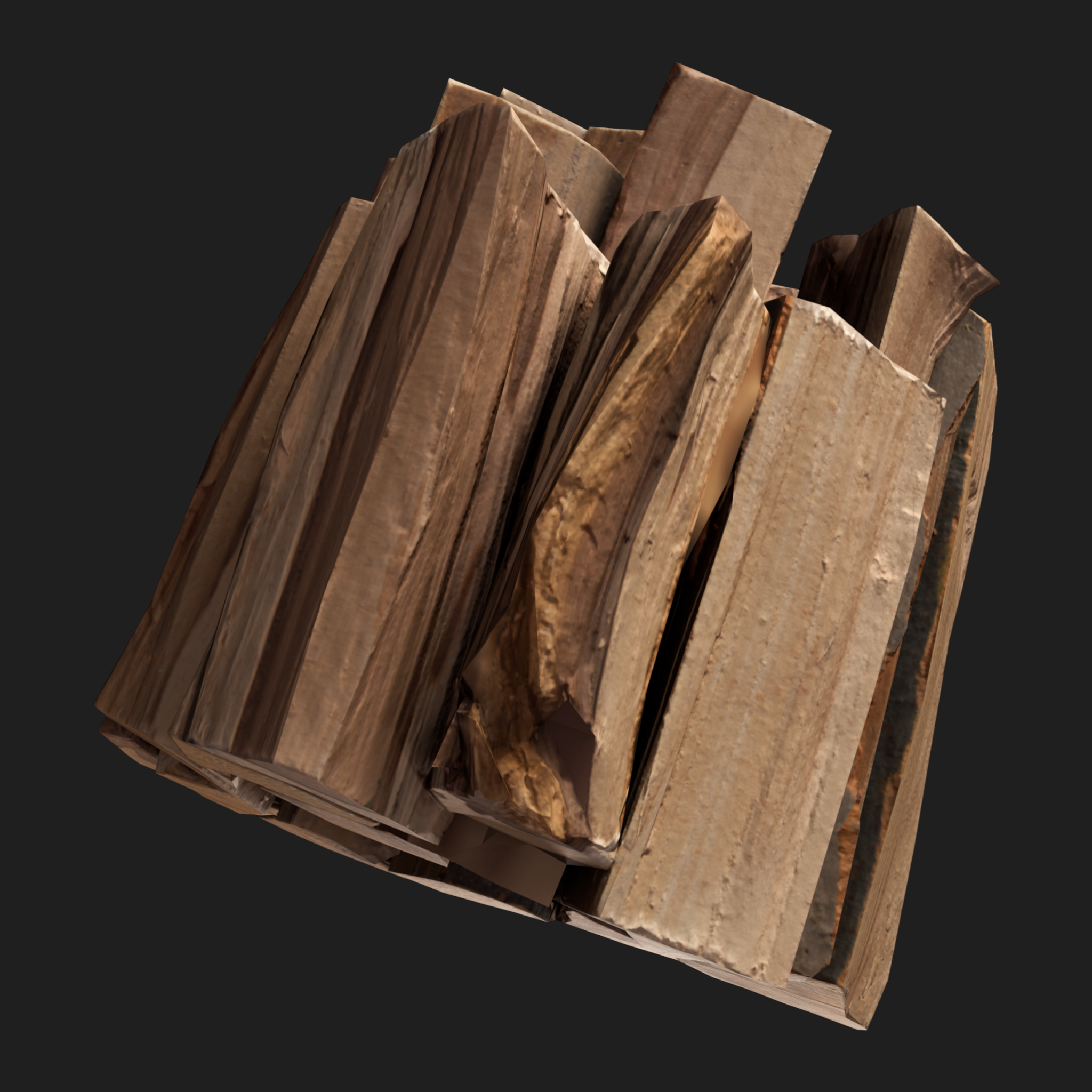 3D Heap Of Wood