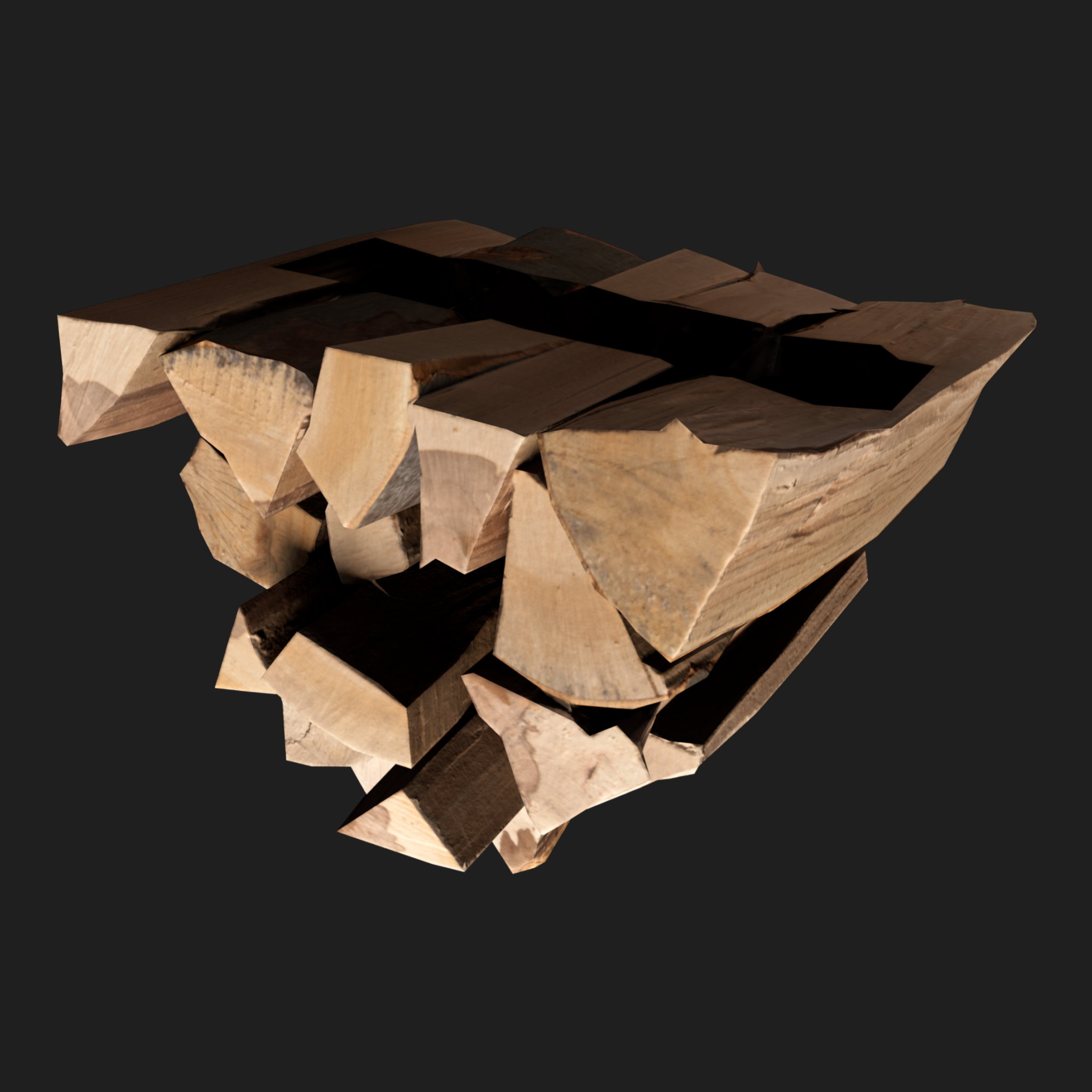 3D Heap Of Wood
