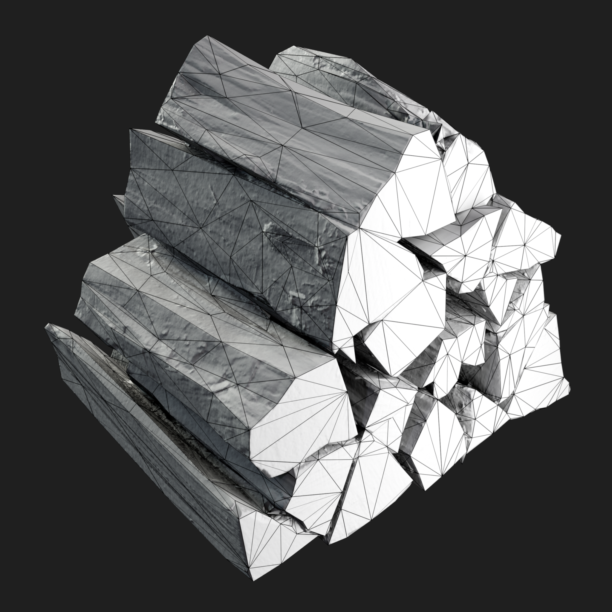 3D Heap Of Wood