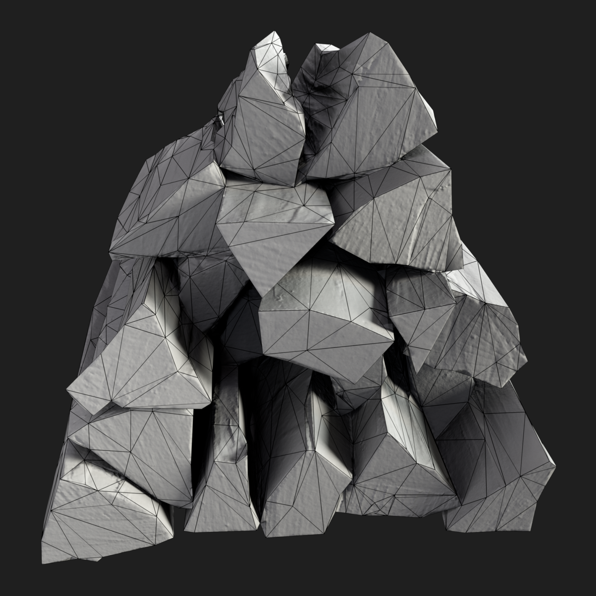 3D Heap Of Wood