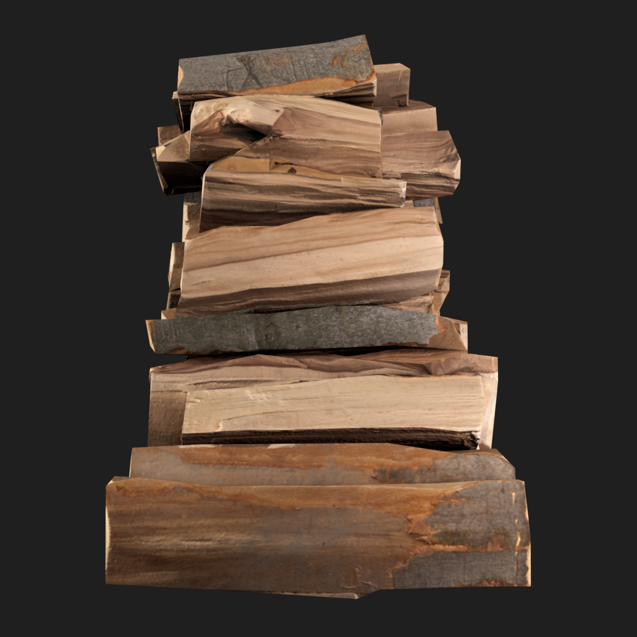 3D Stack of Firewood 2