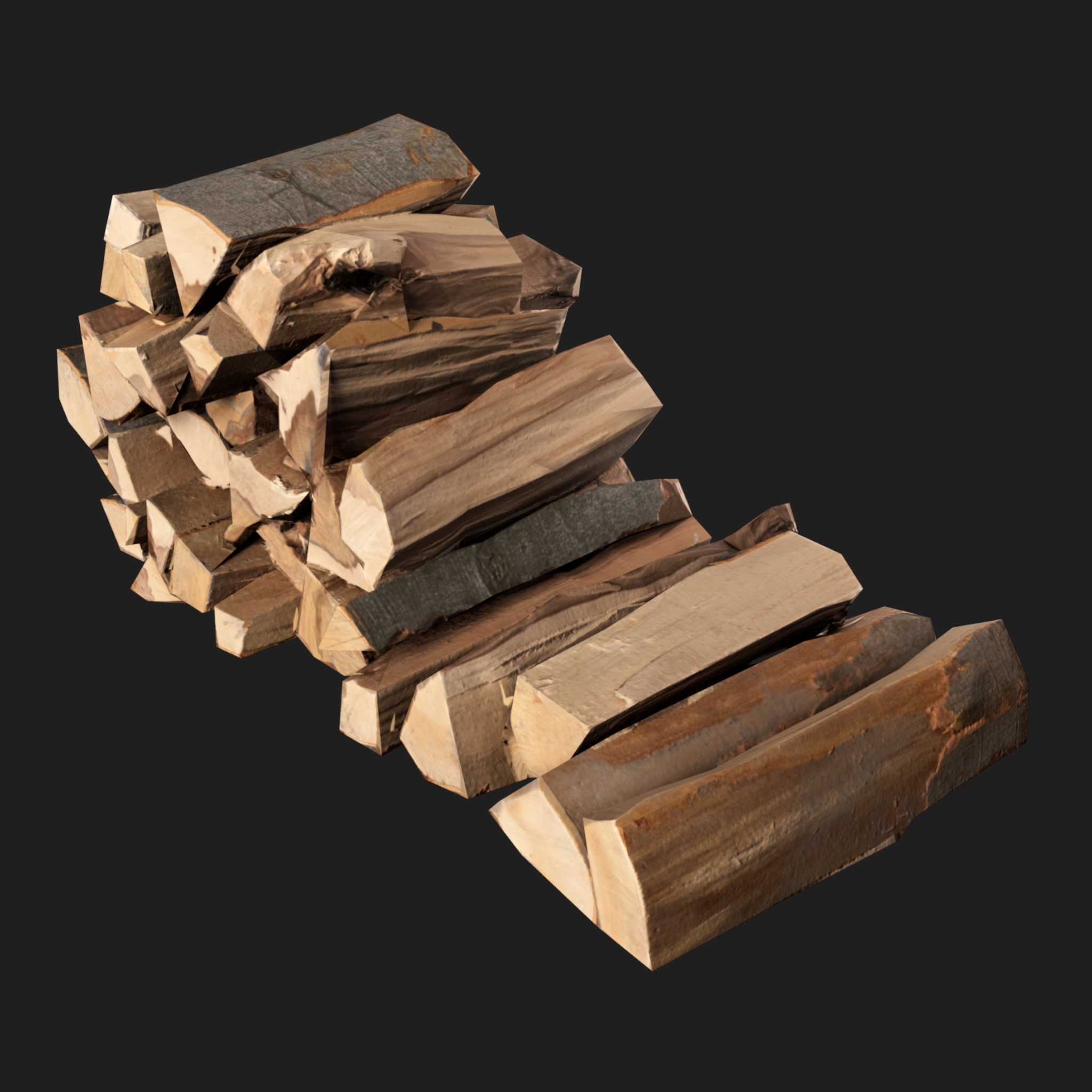 3D Stack of Firewood 2