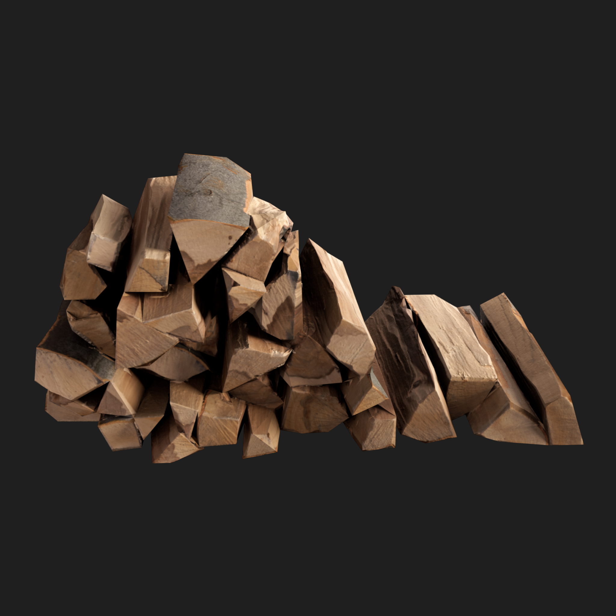 3D Stack of Firewood 2