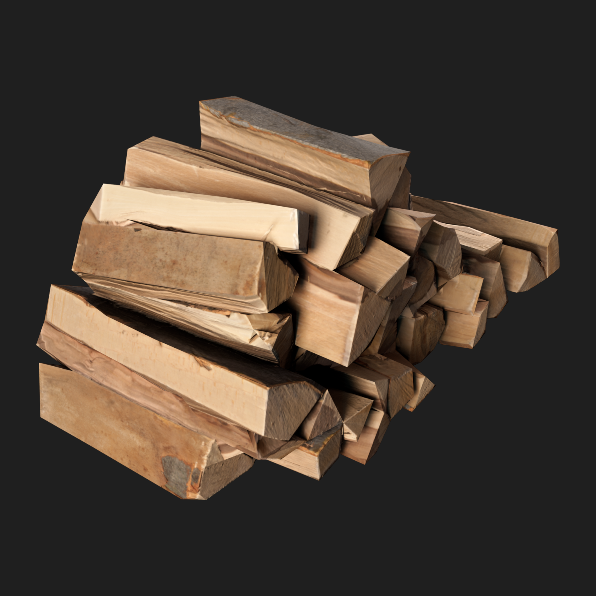 3D Stack of Firewood 2