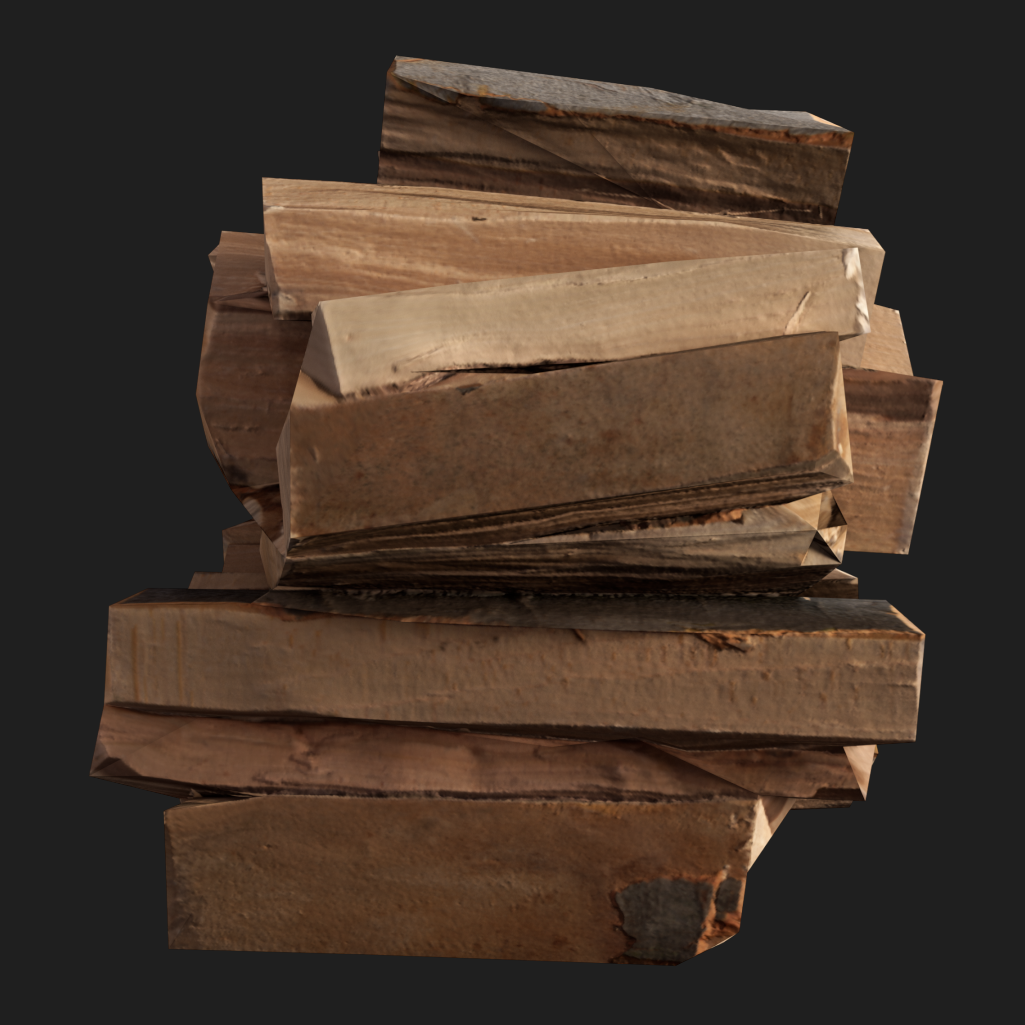 3D Stack of Firewood 2