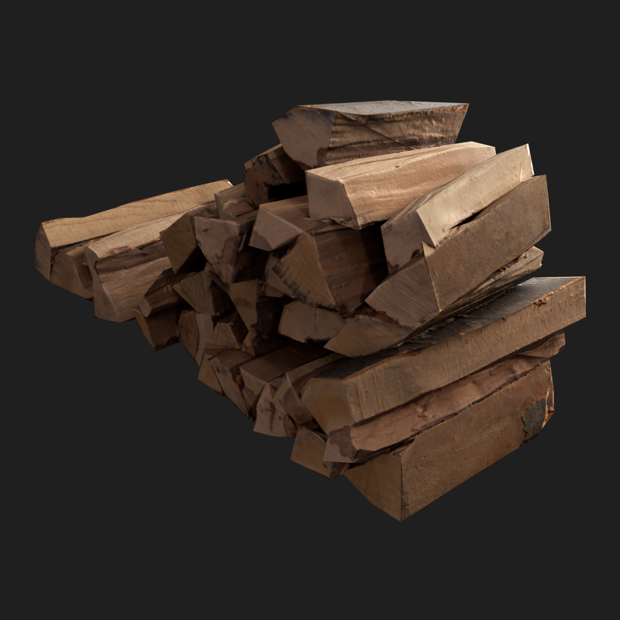 3D Stack of Firewood 2