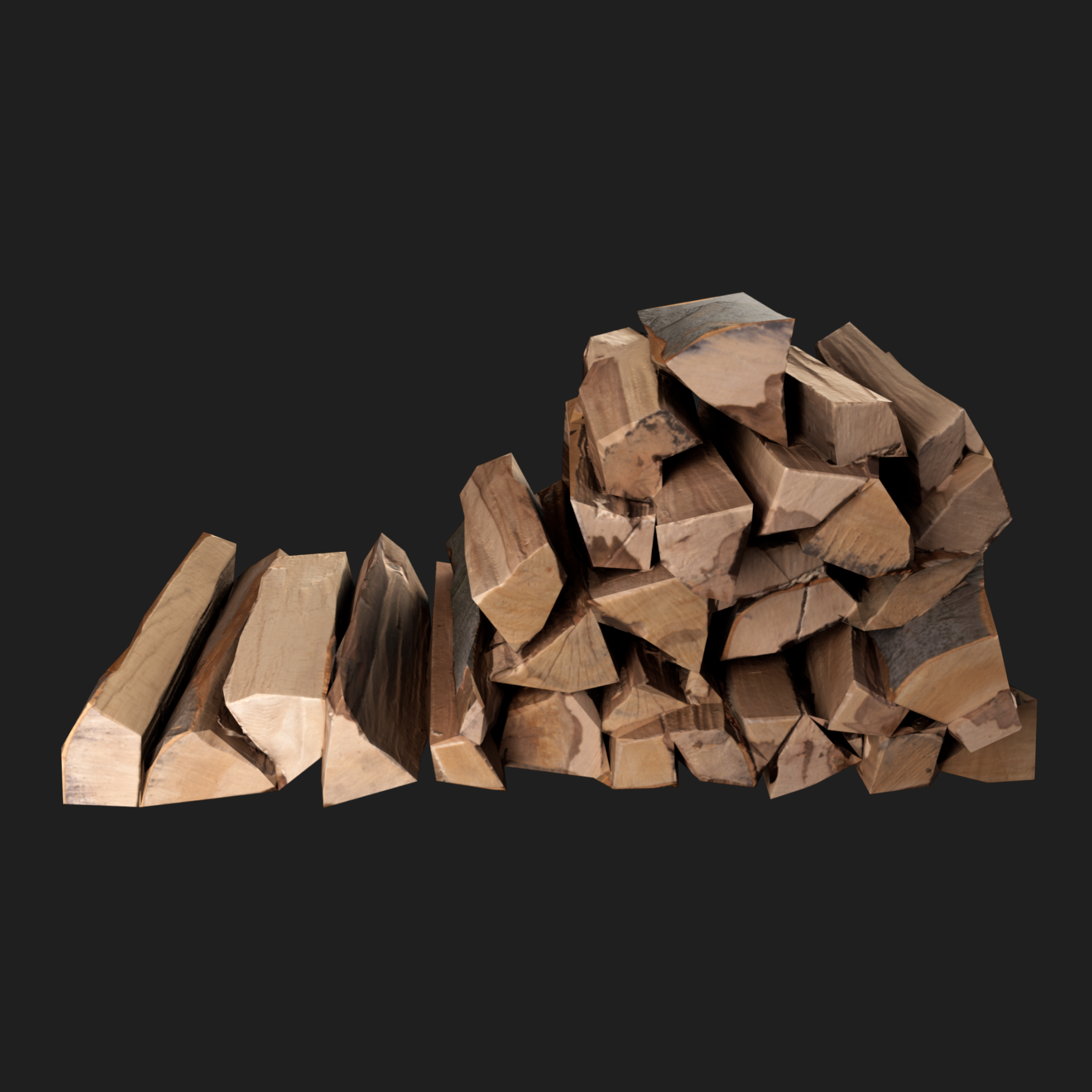 3D Stack of Firewood 2