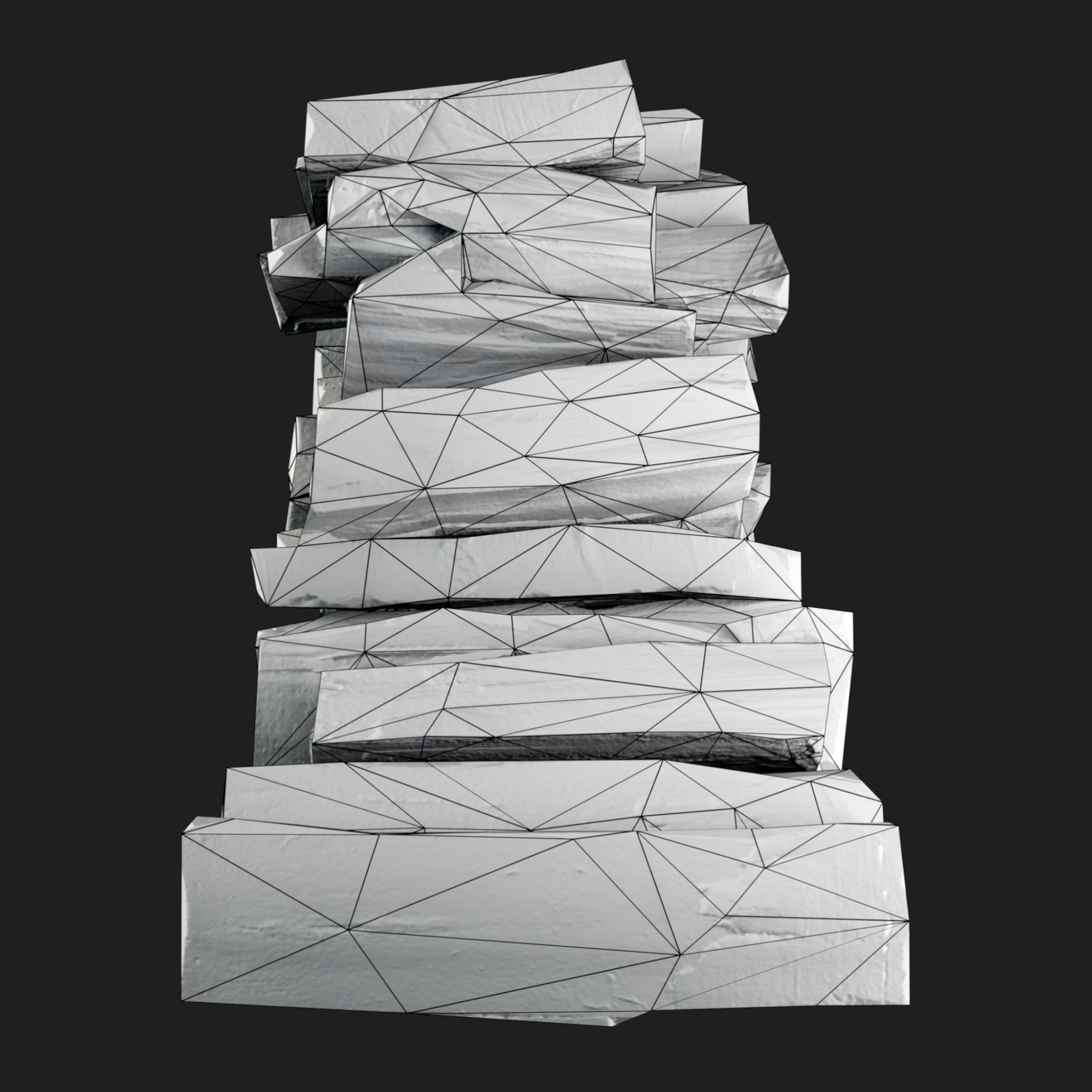 3D Stack of Firewood 2