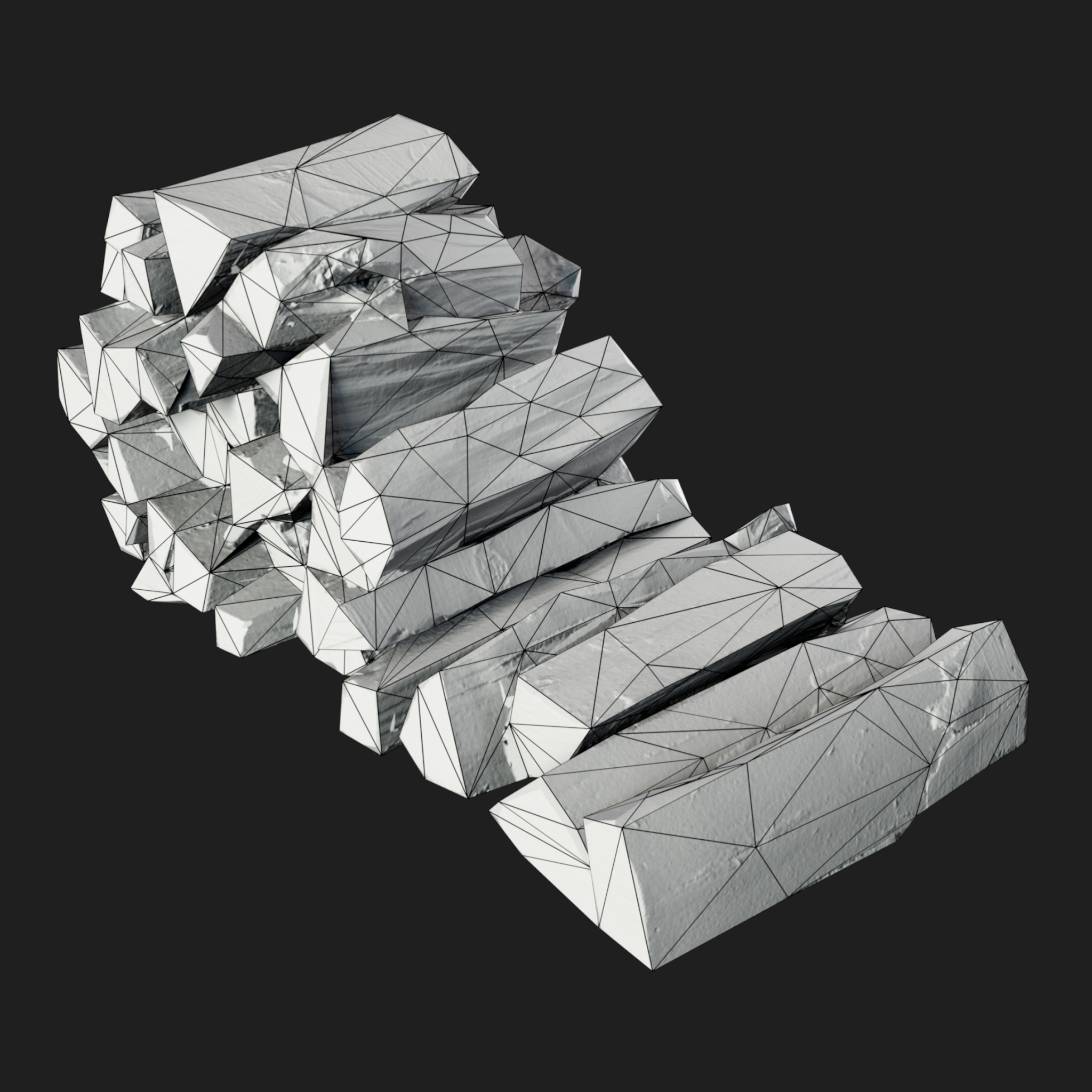 3D Stack of Firewood 2