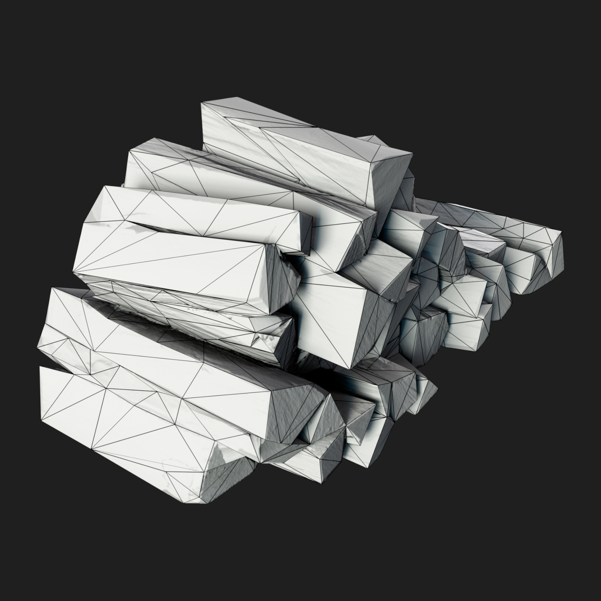 3D Stack of Firewood 2