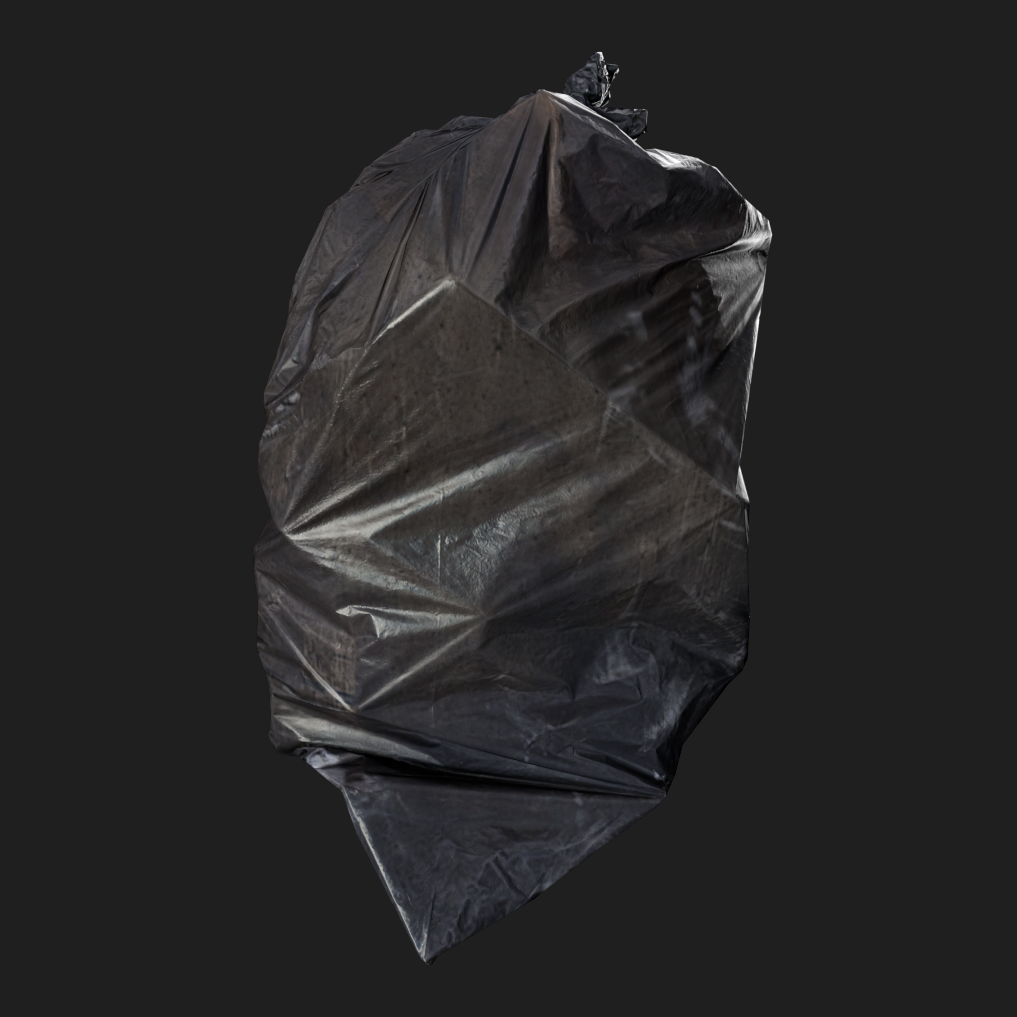 3D Plastic Trash Bag Black