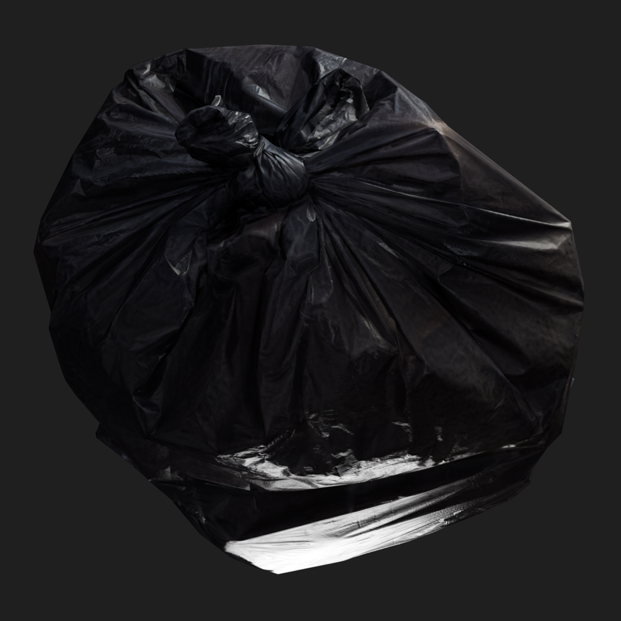 3D Plastic Trash Bag Black