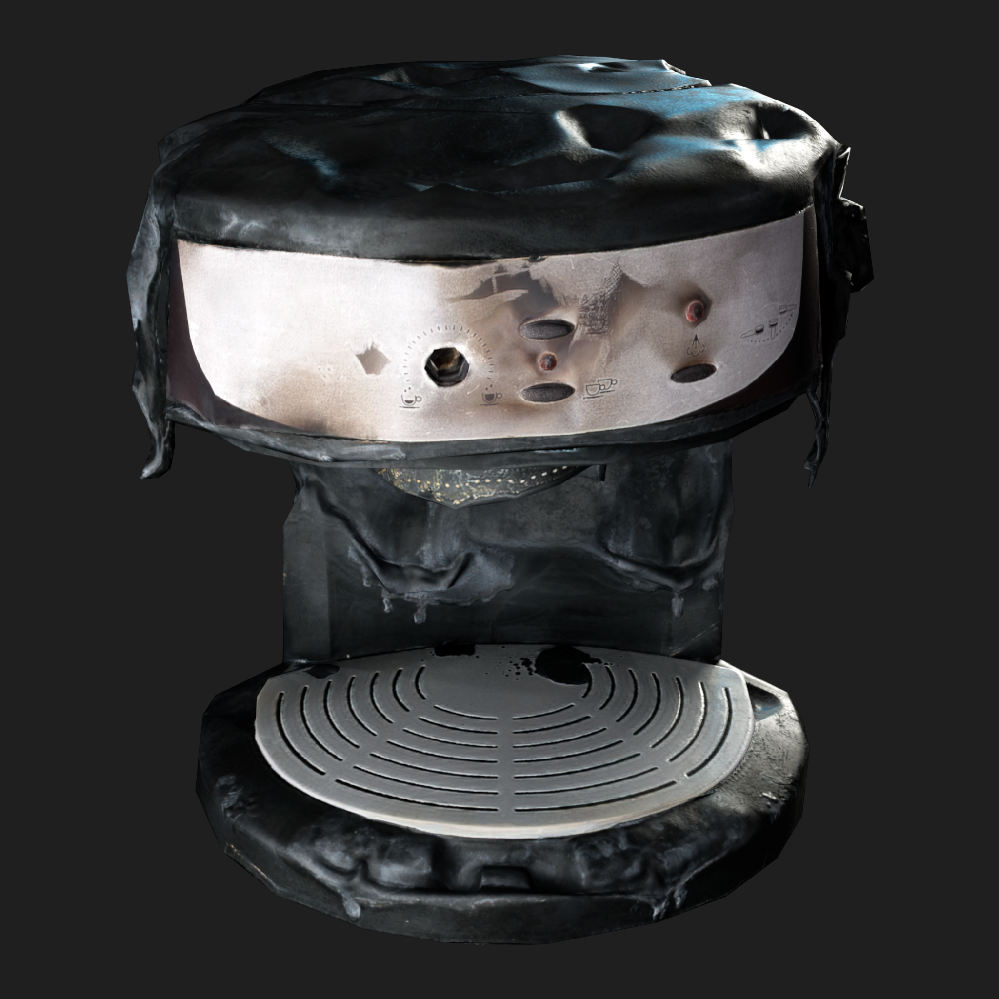 3D Coffee Machine Burned