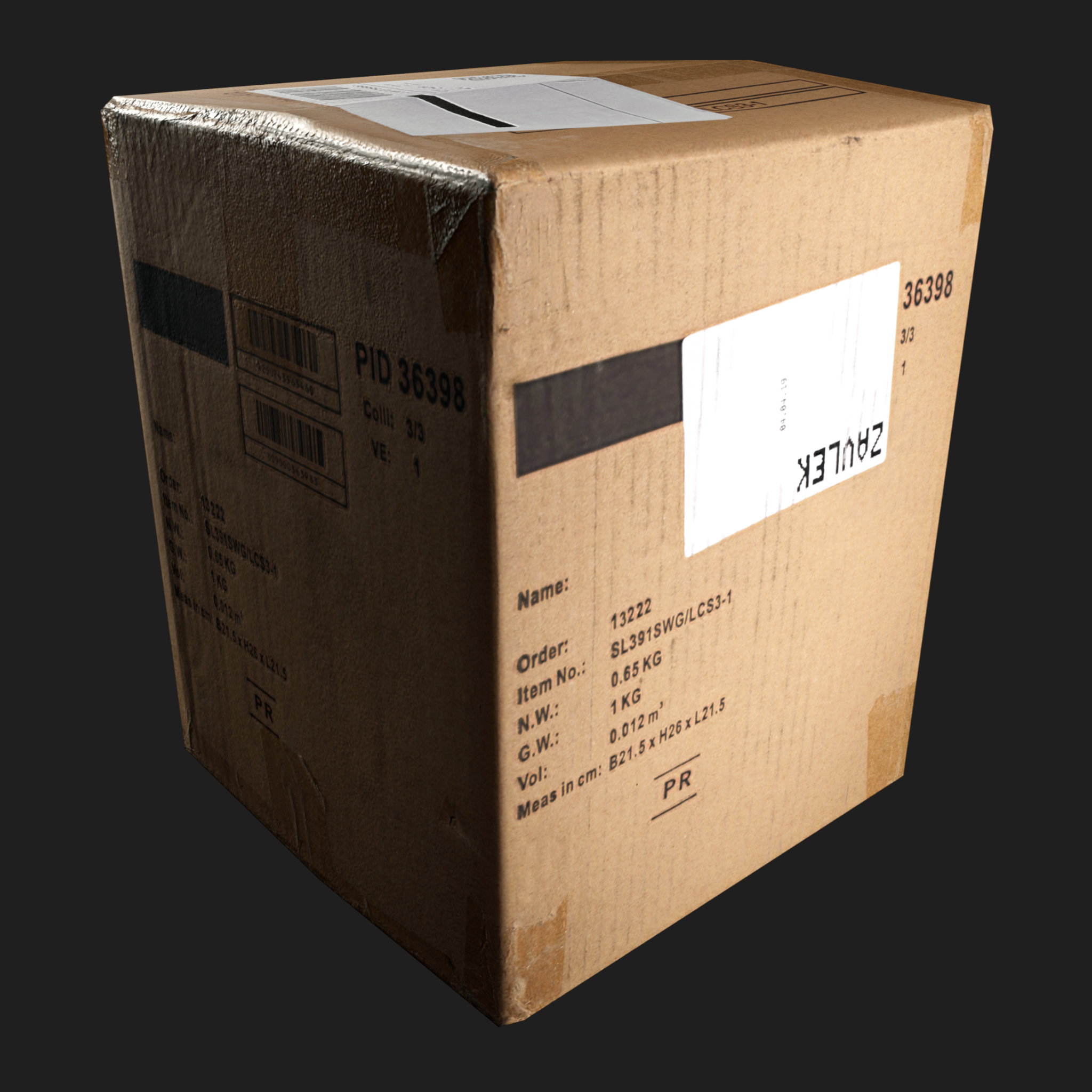 3D Cardboard Box
