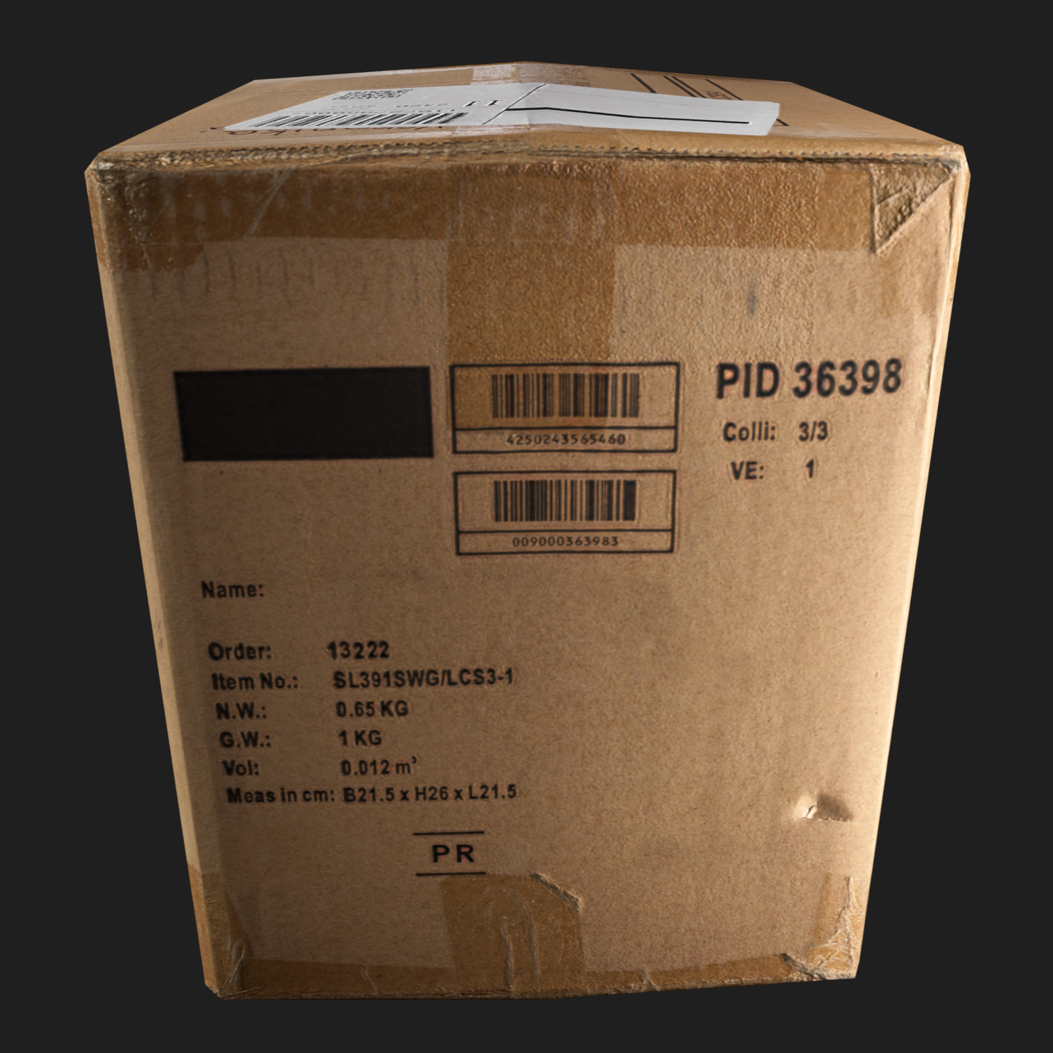 3D Cardboard Box