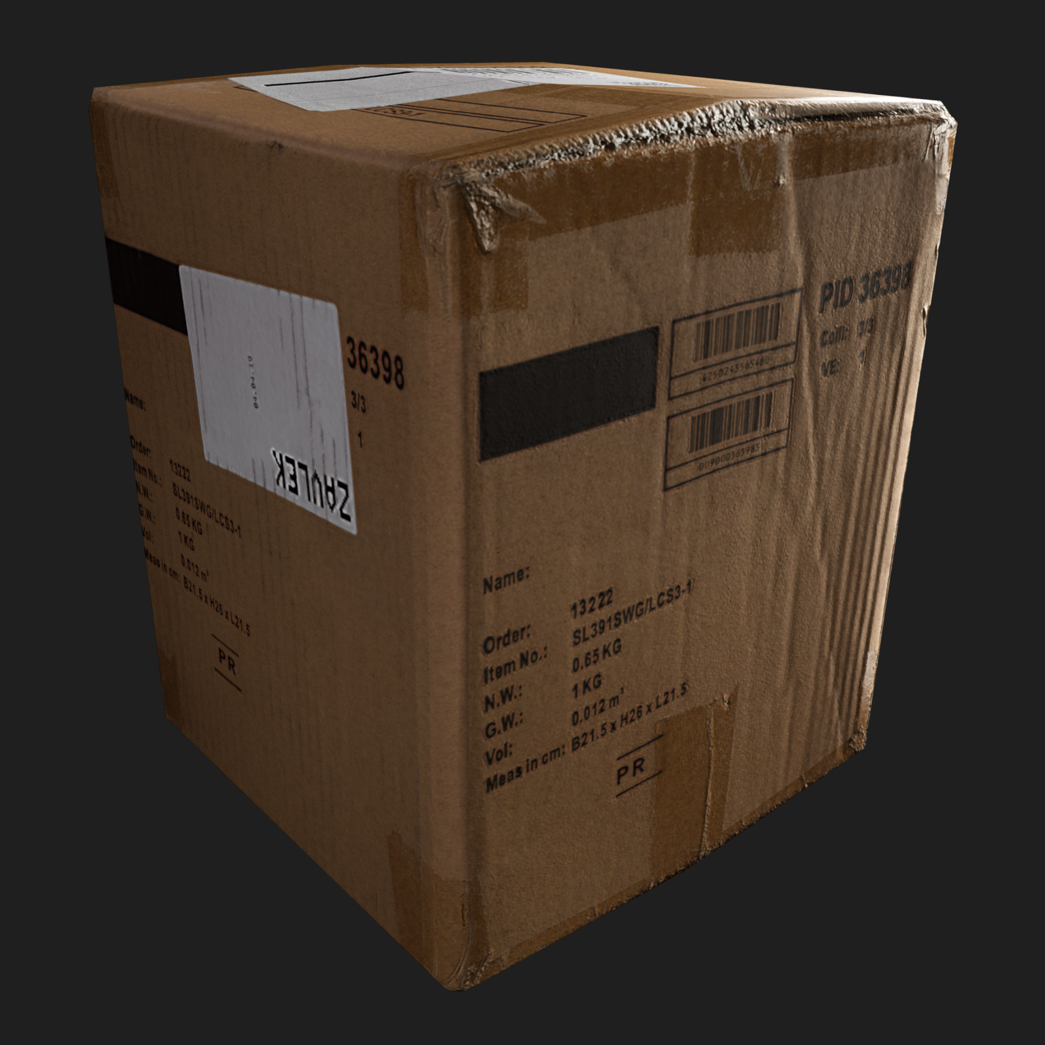 3D Cardboard Box