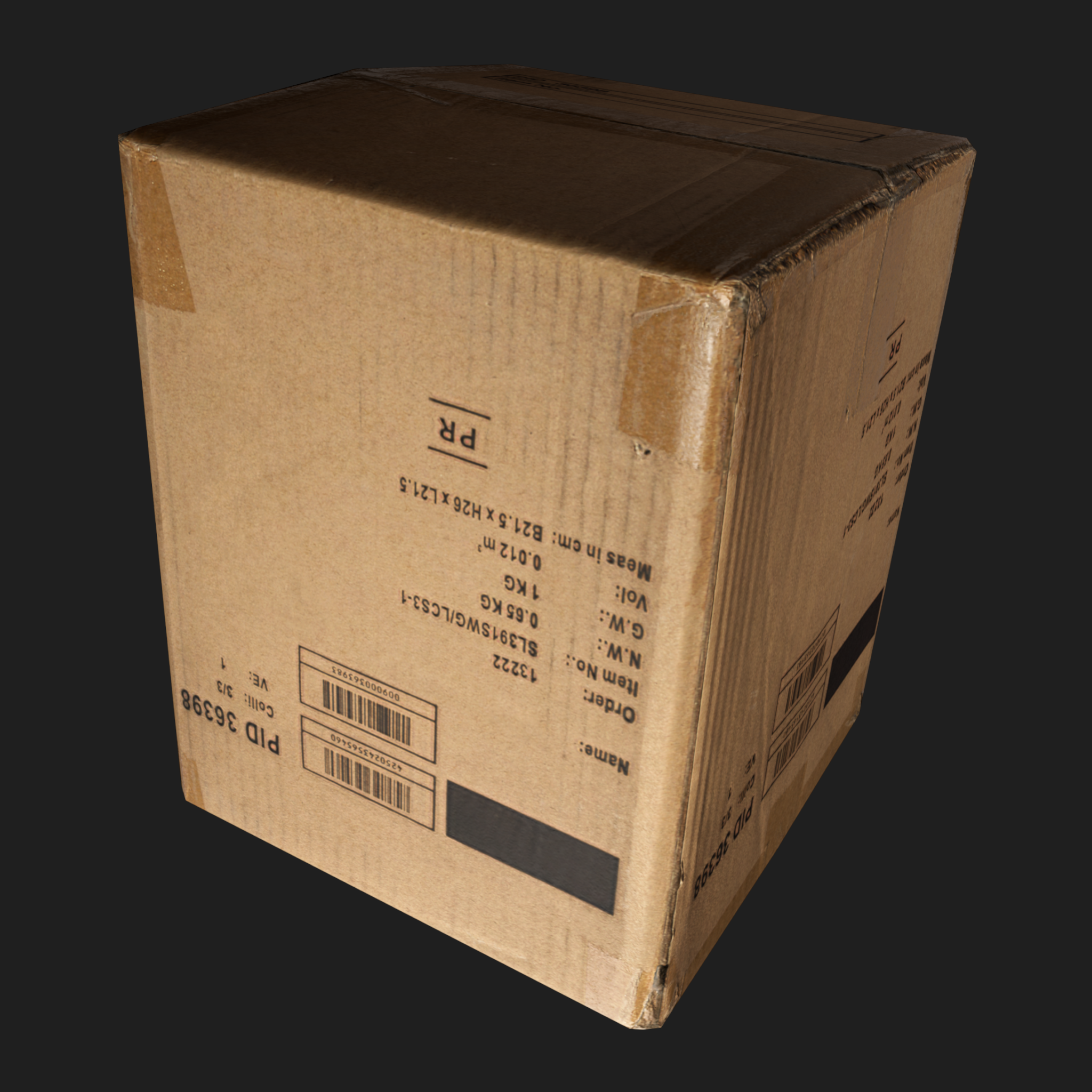 3D Cardboard Box