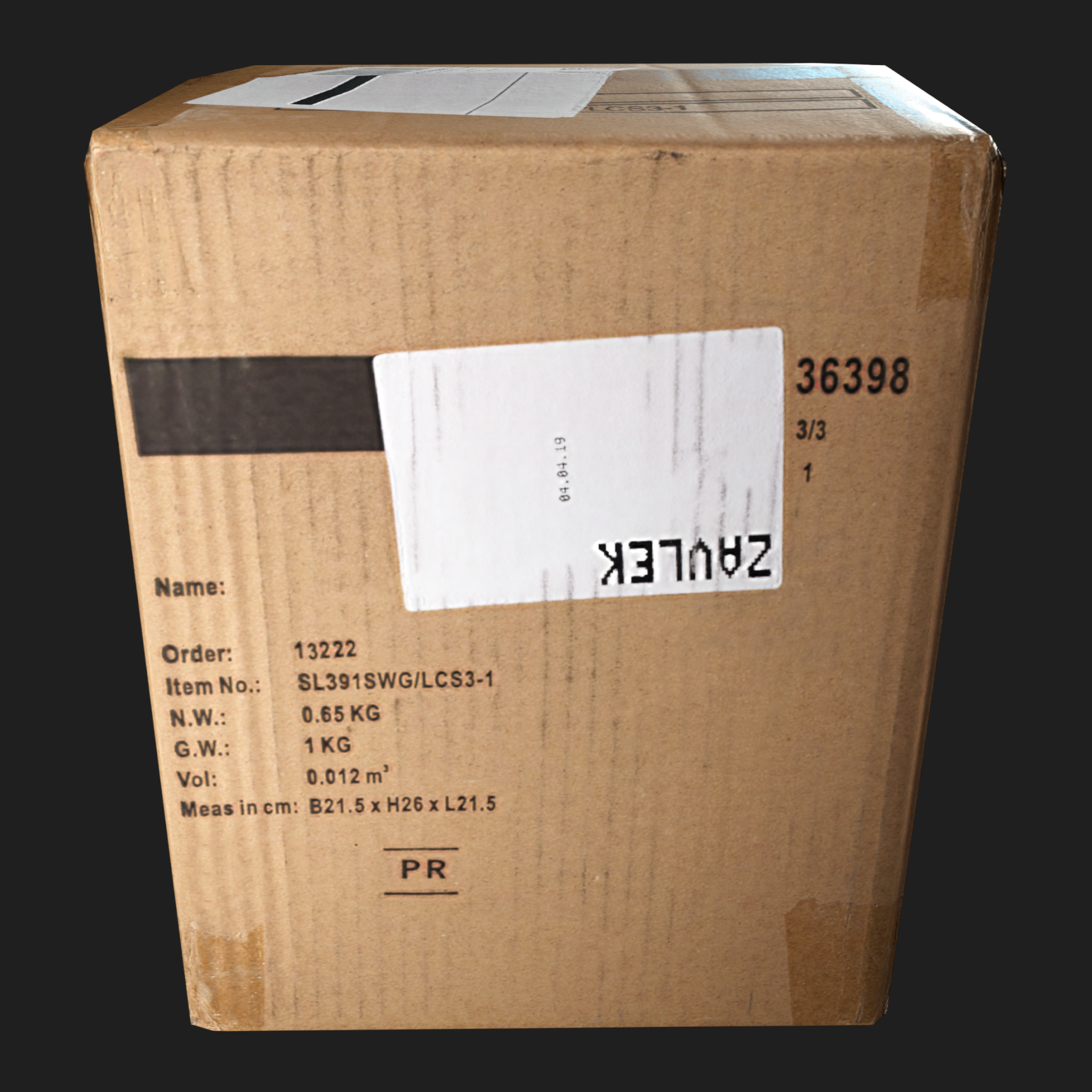 3D Cardboard Box
