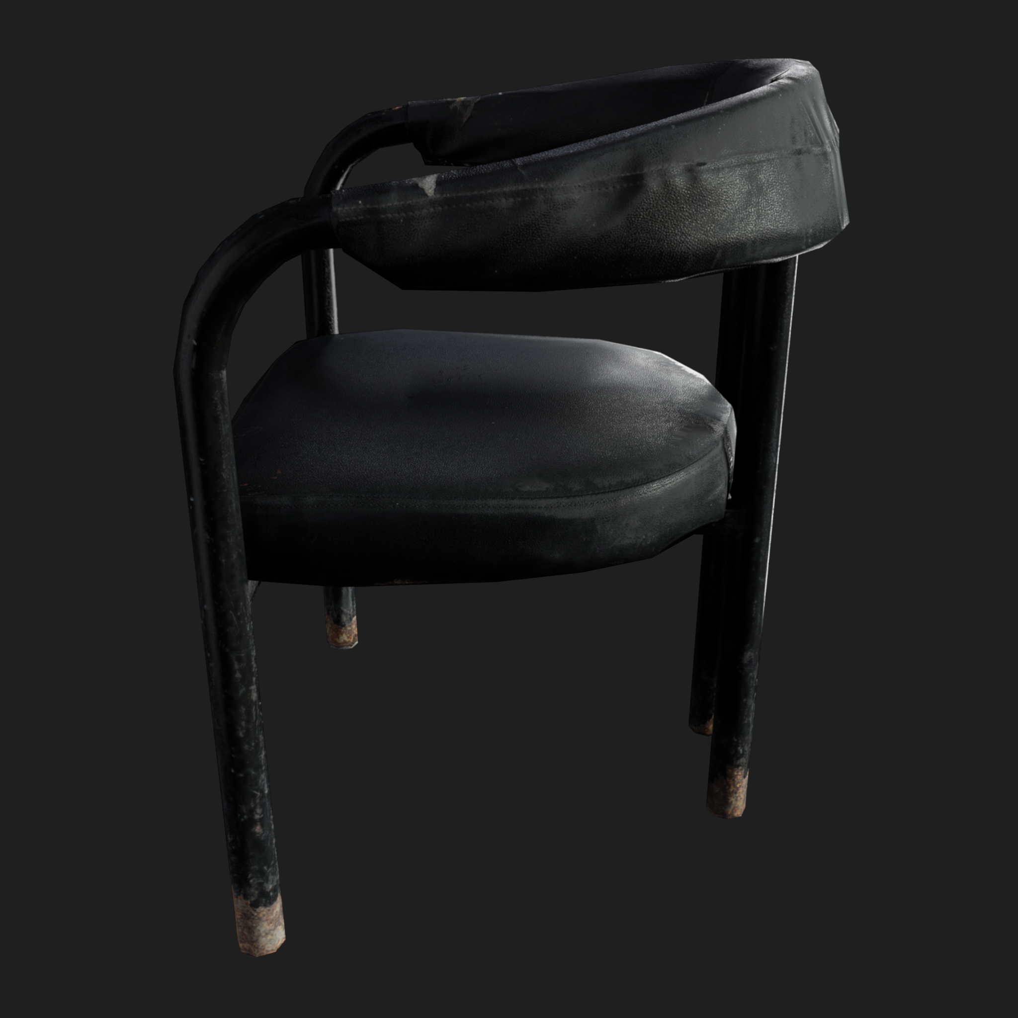 3D Furniture: Old Upholstered Chair