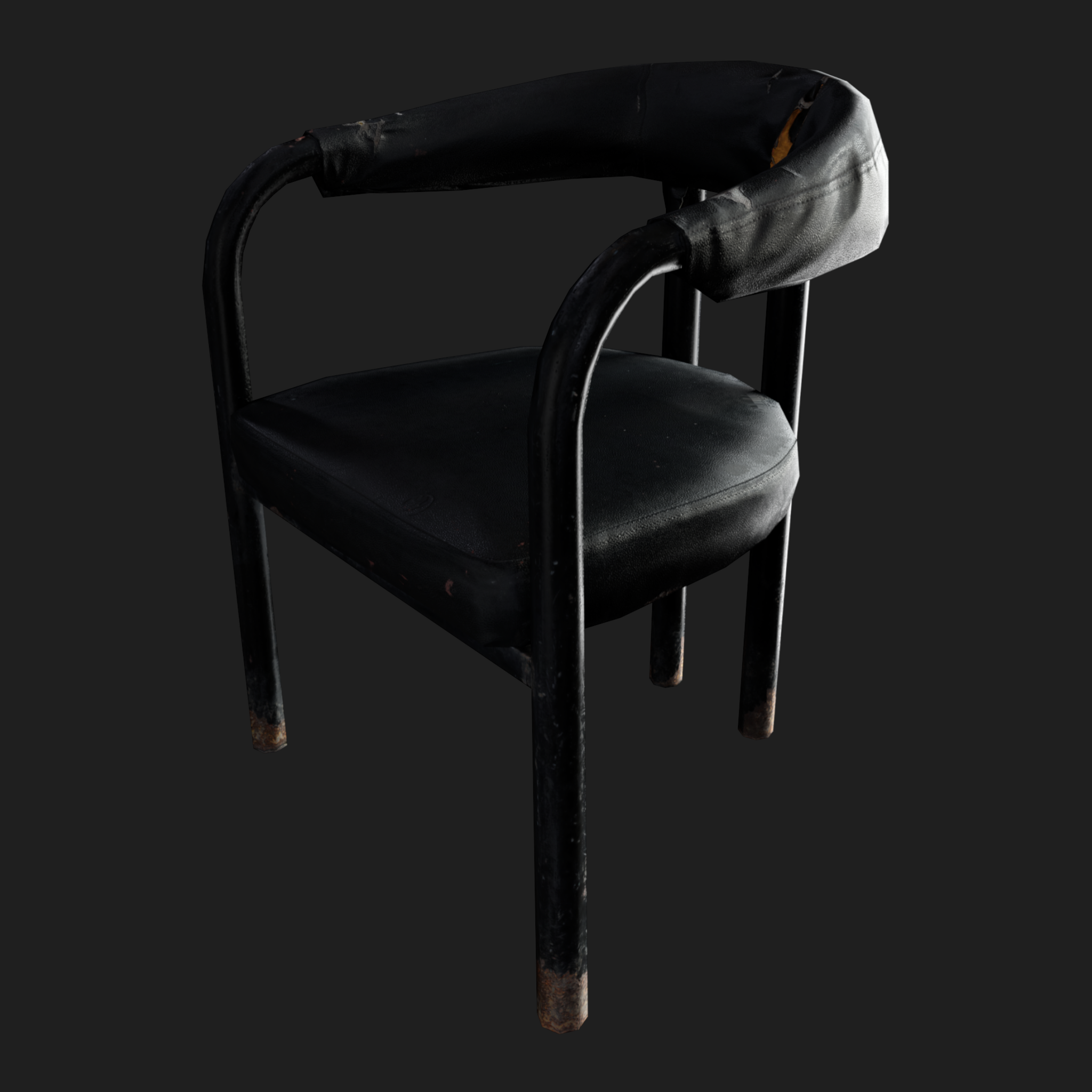 3D Furniture: Old Upholstered Chair