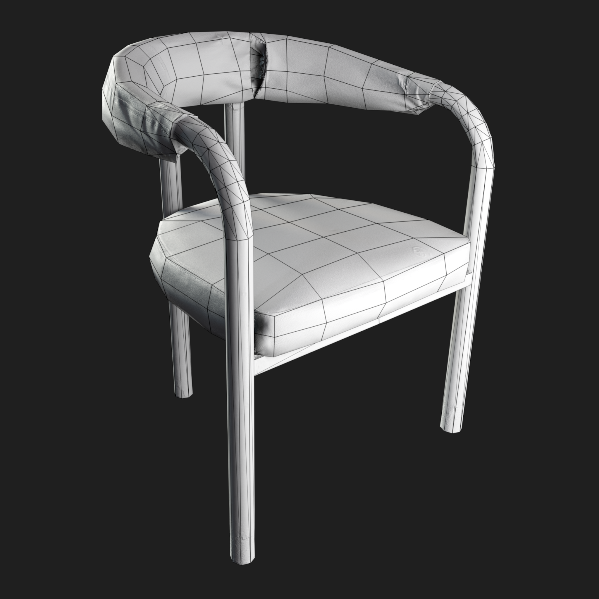 3D Furniture: Old Upholstered Chair