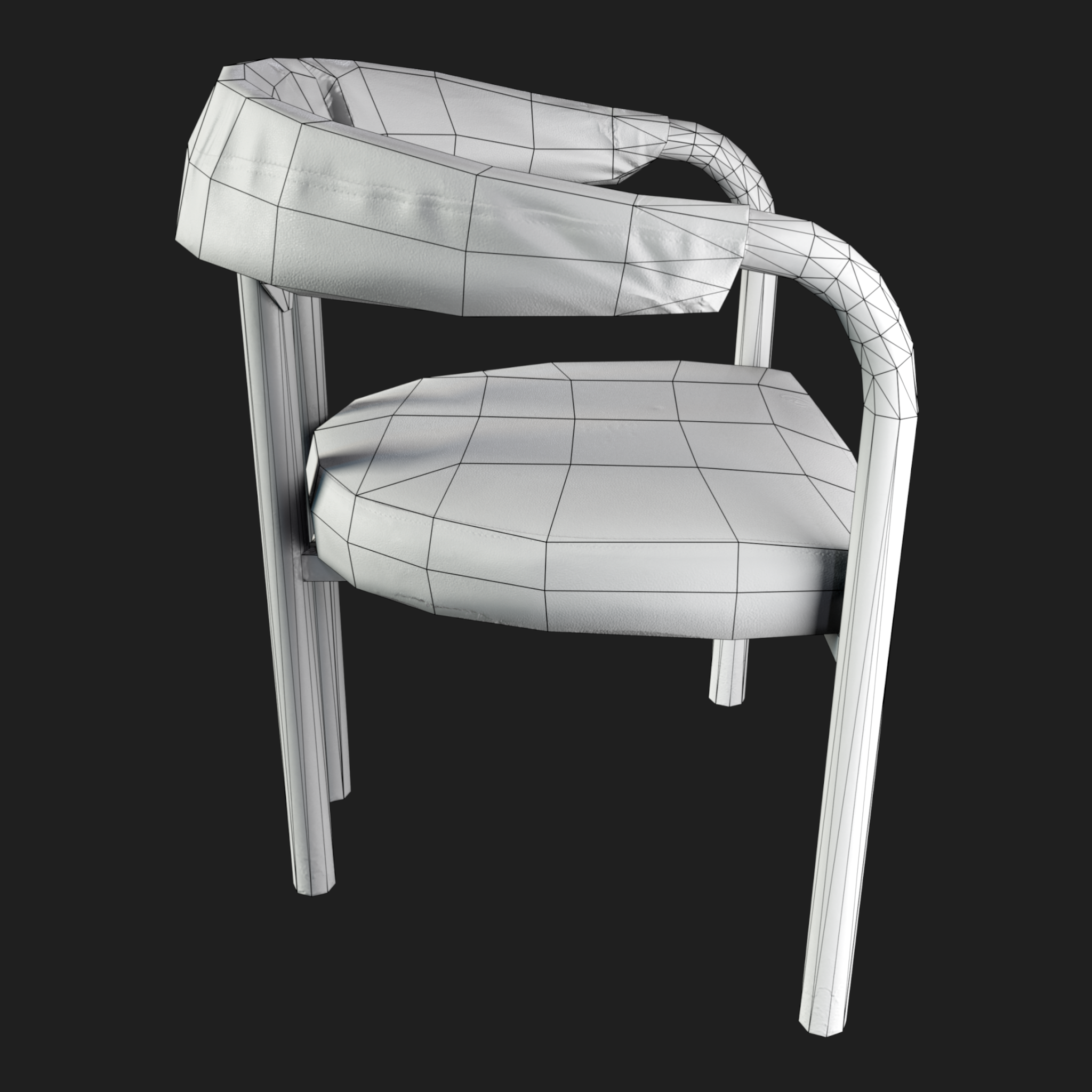 3D Furniture: Old Upholstered Chair