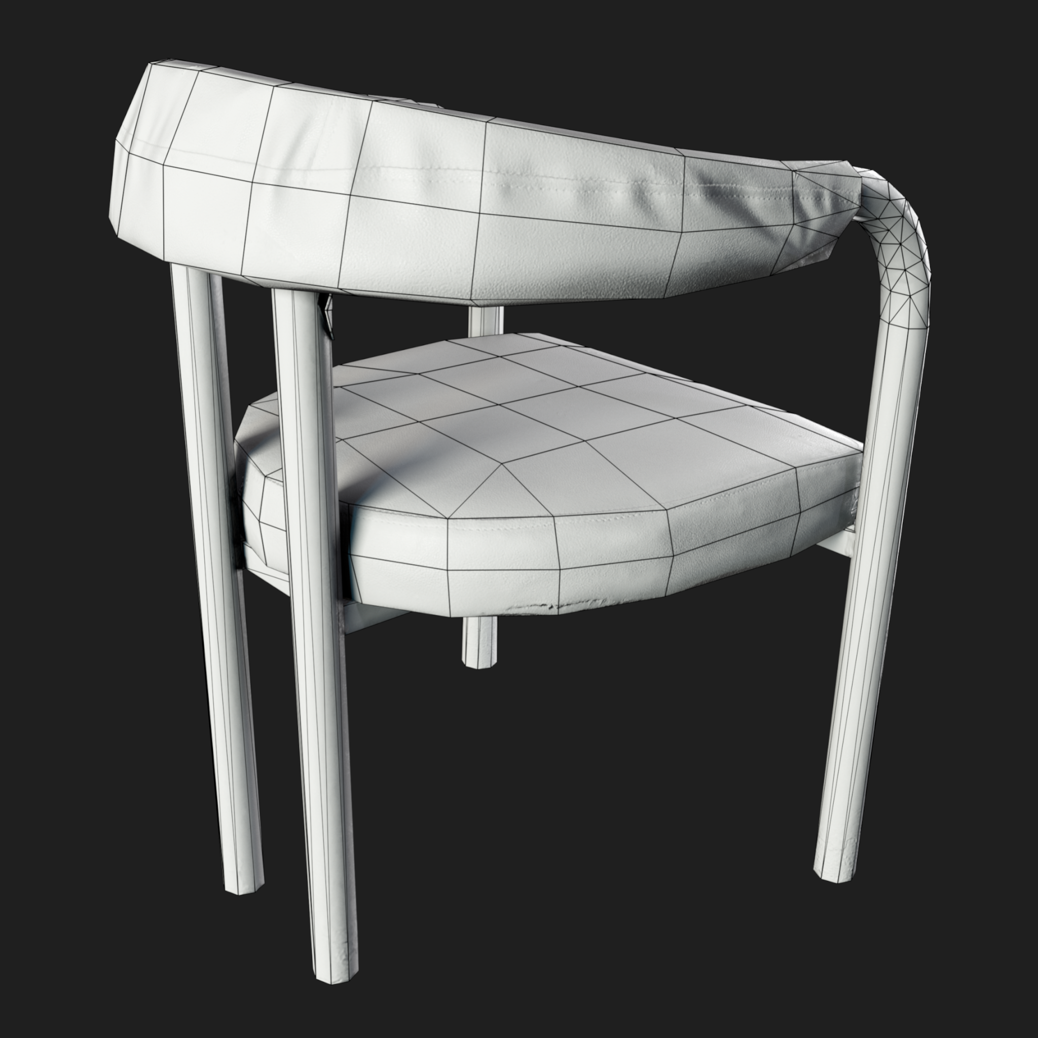 3D Furniture: Old Upholstered Chair