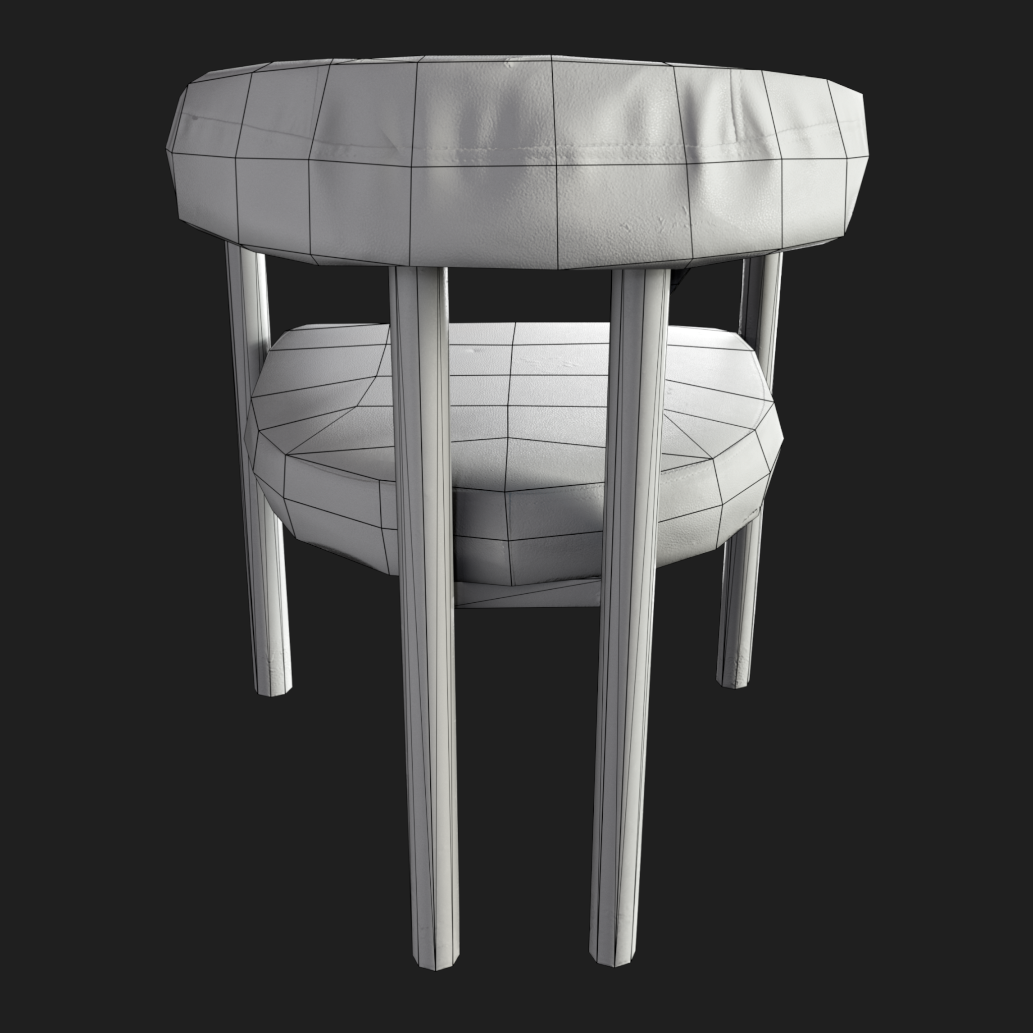 3D Furniture: Old Upholstered Chair