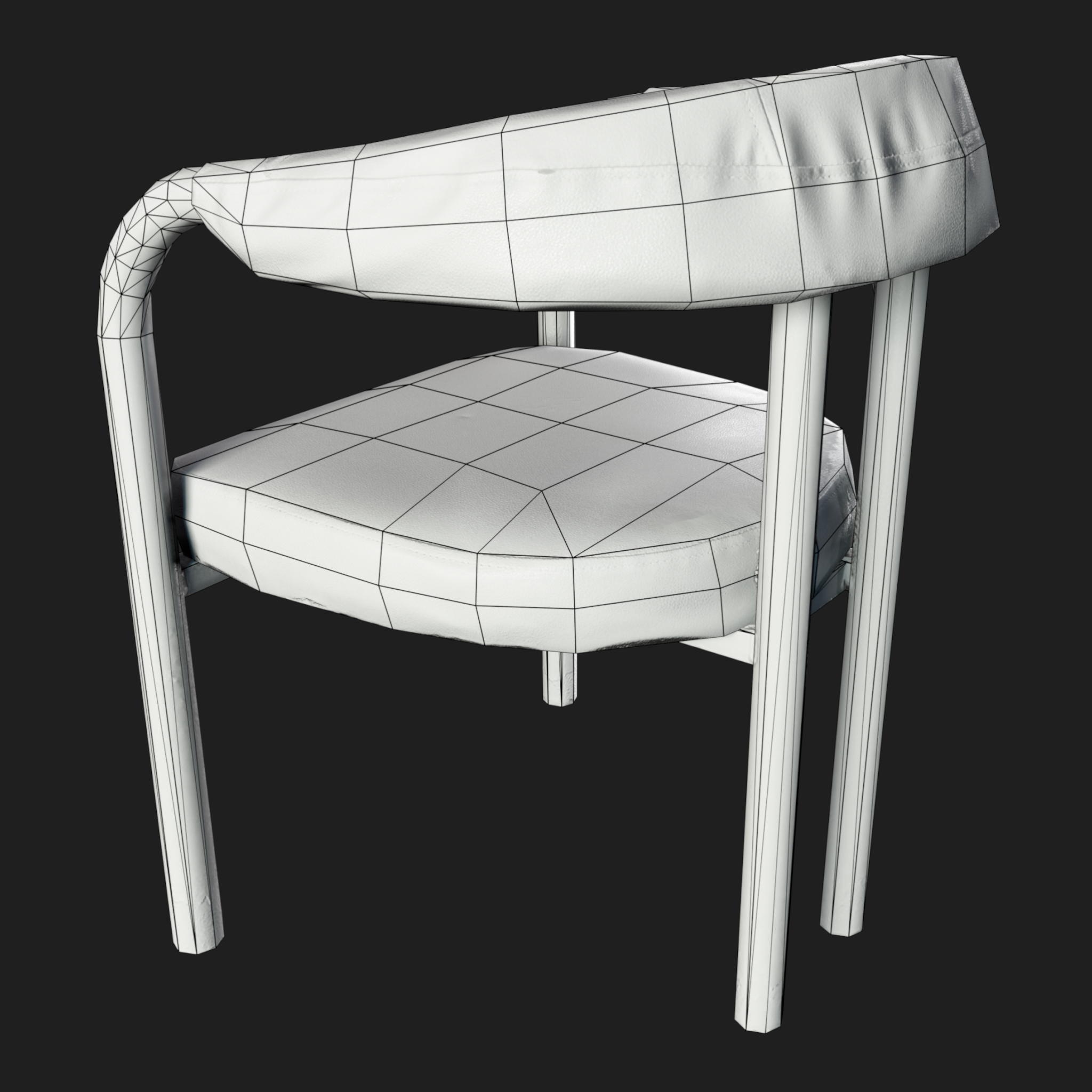 3D Furniture: Old Upholstered Chair