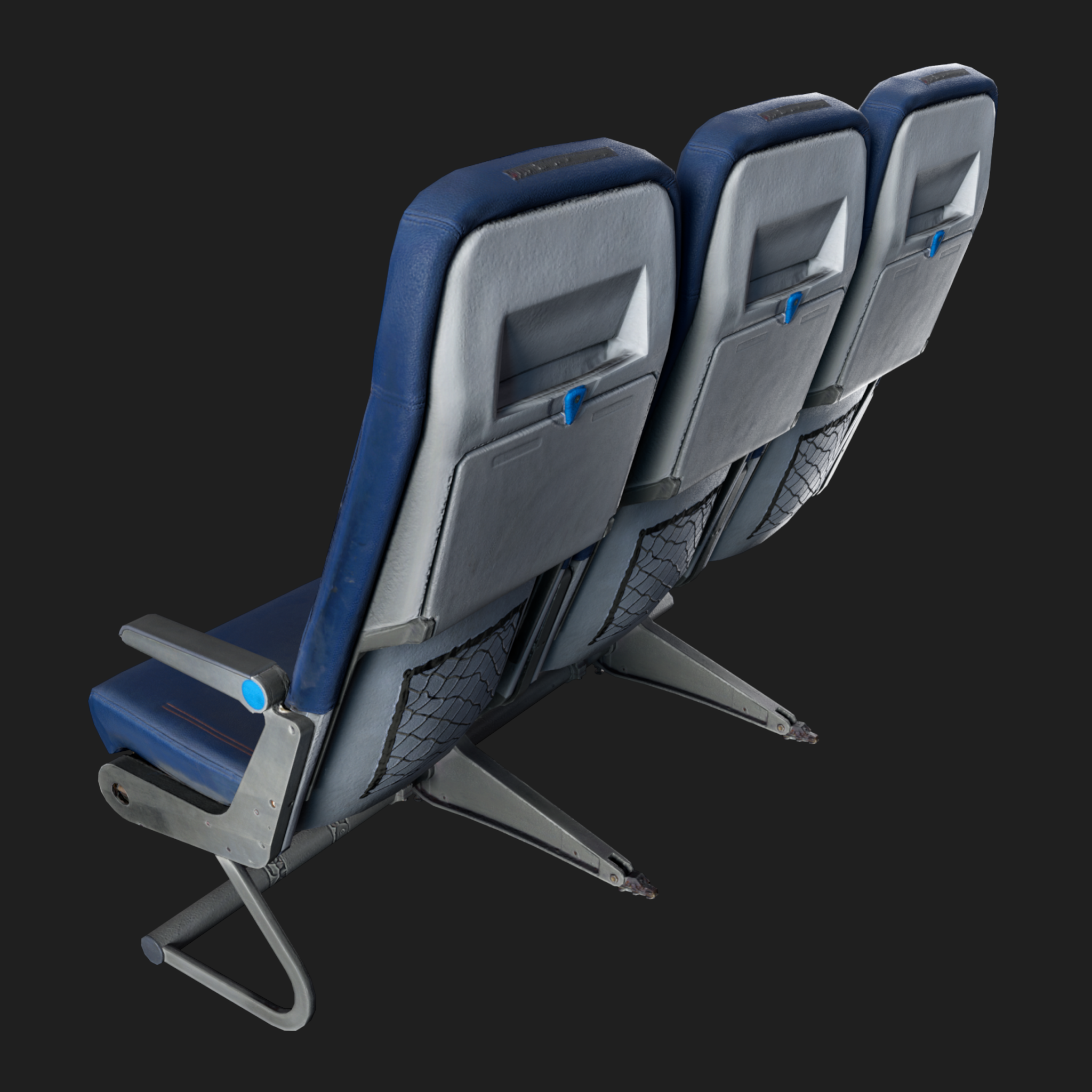 3D Aircraft Seat Triple Normal