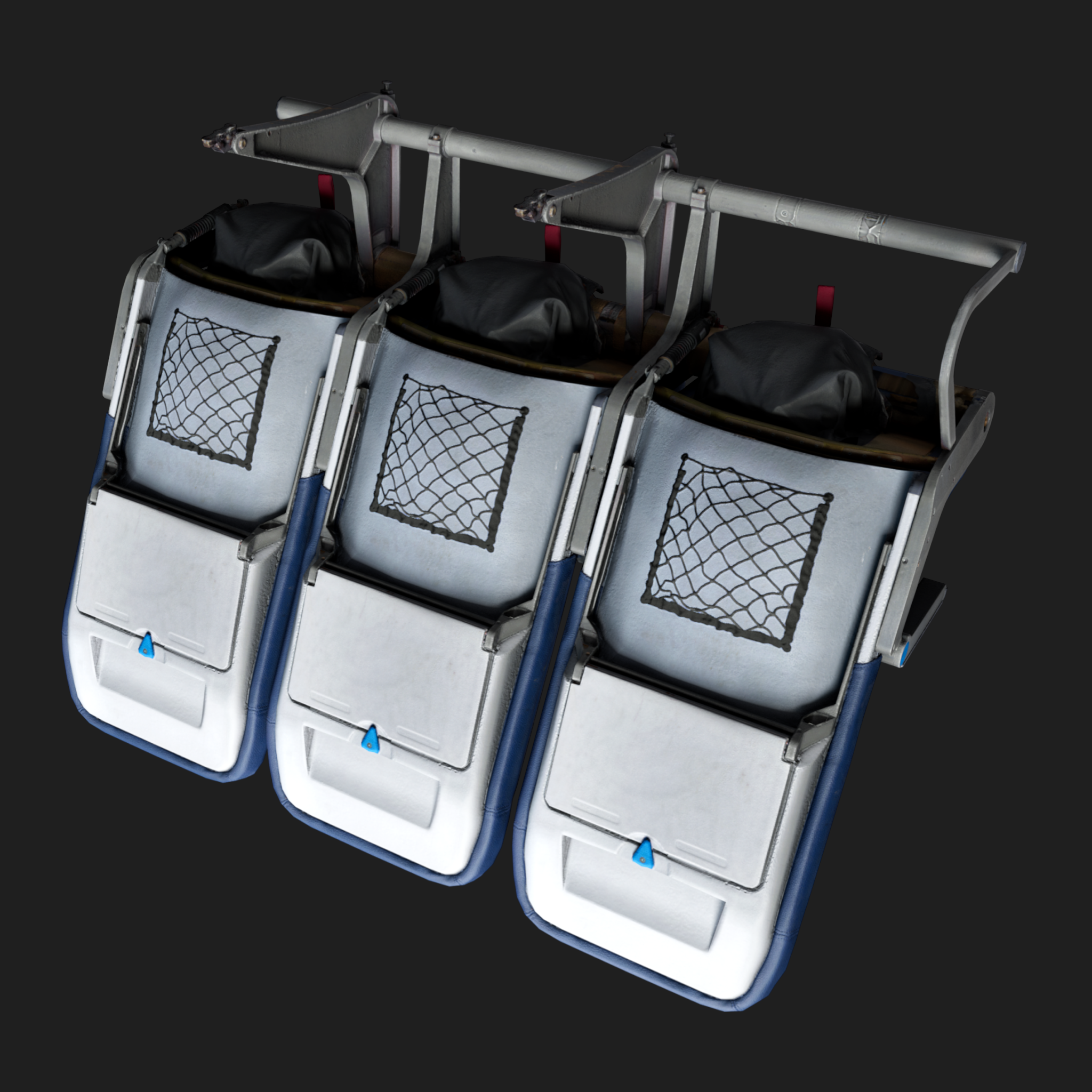3D Aircraft Seat Triple Normal
