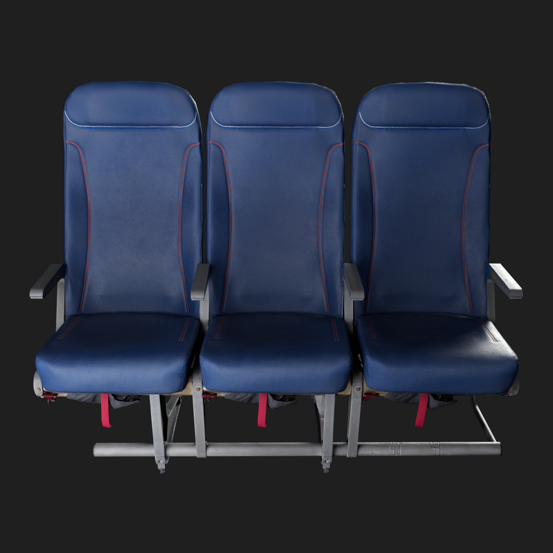 3D Aircraft Seats Triple Normal