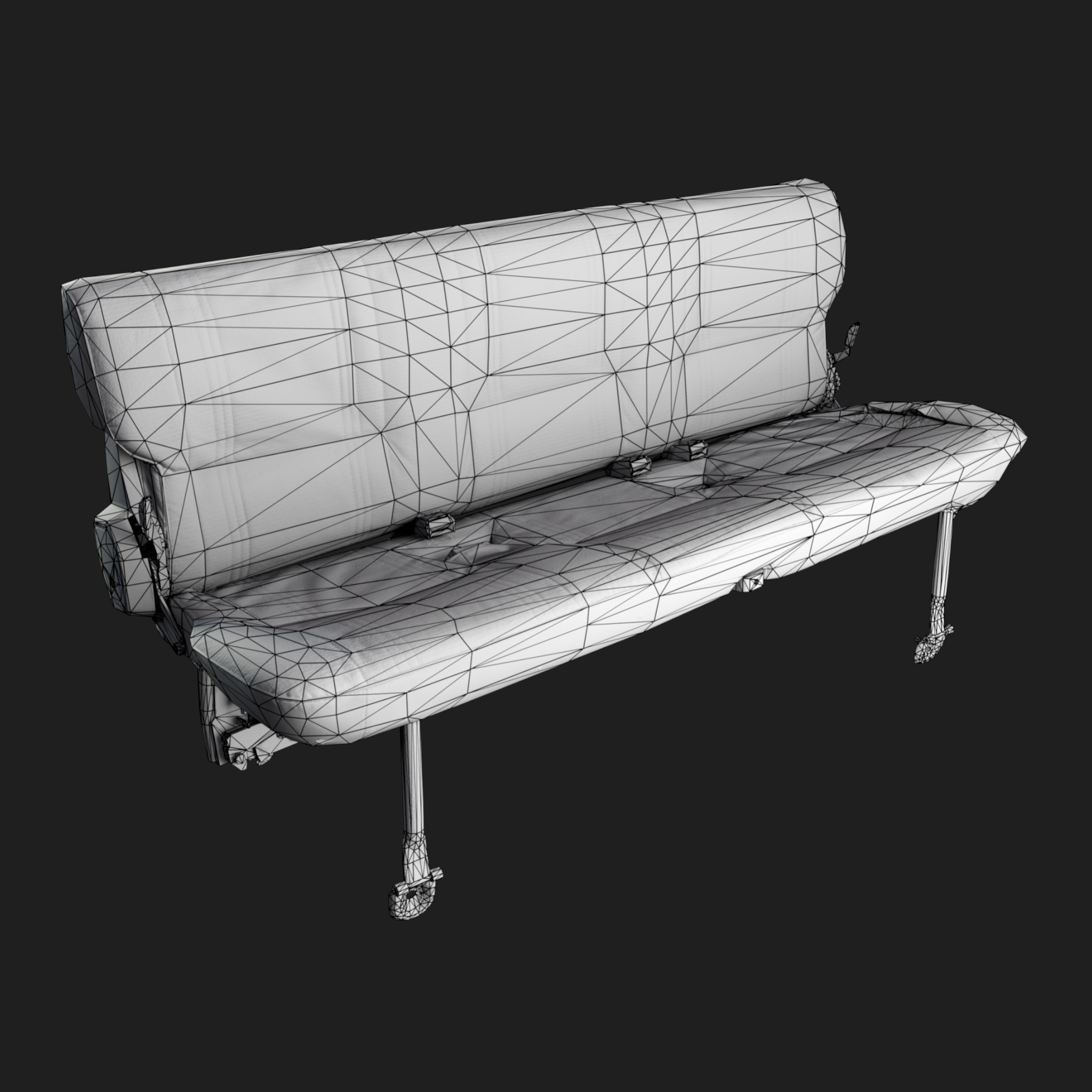 3D Mitsubishi Delica L300 Seat Rear
