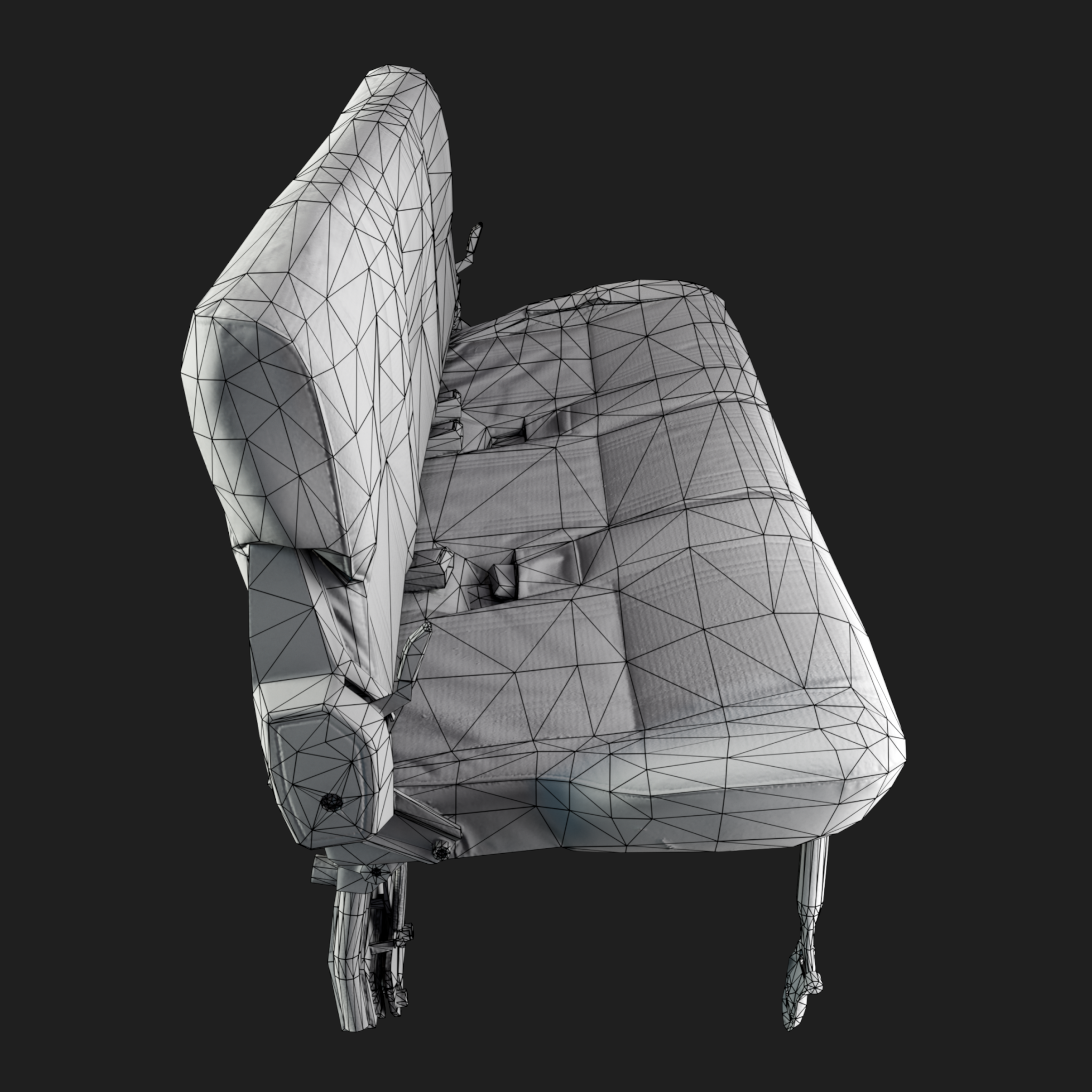 3D Mitsubishi Delica L300 Seat Rear