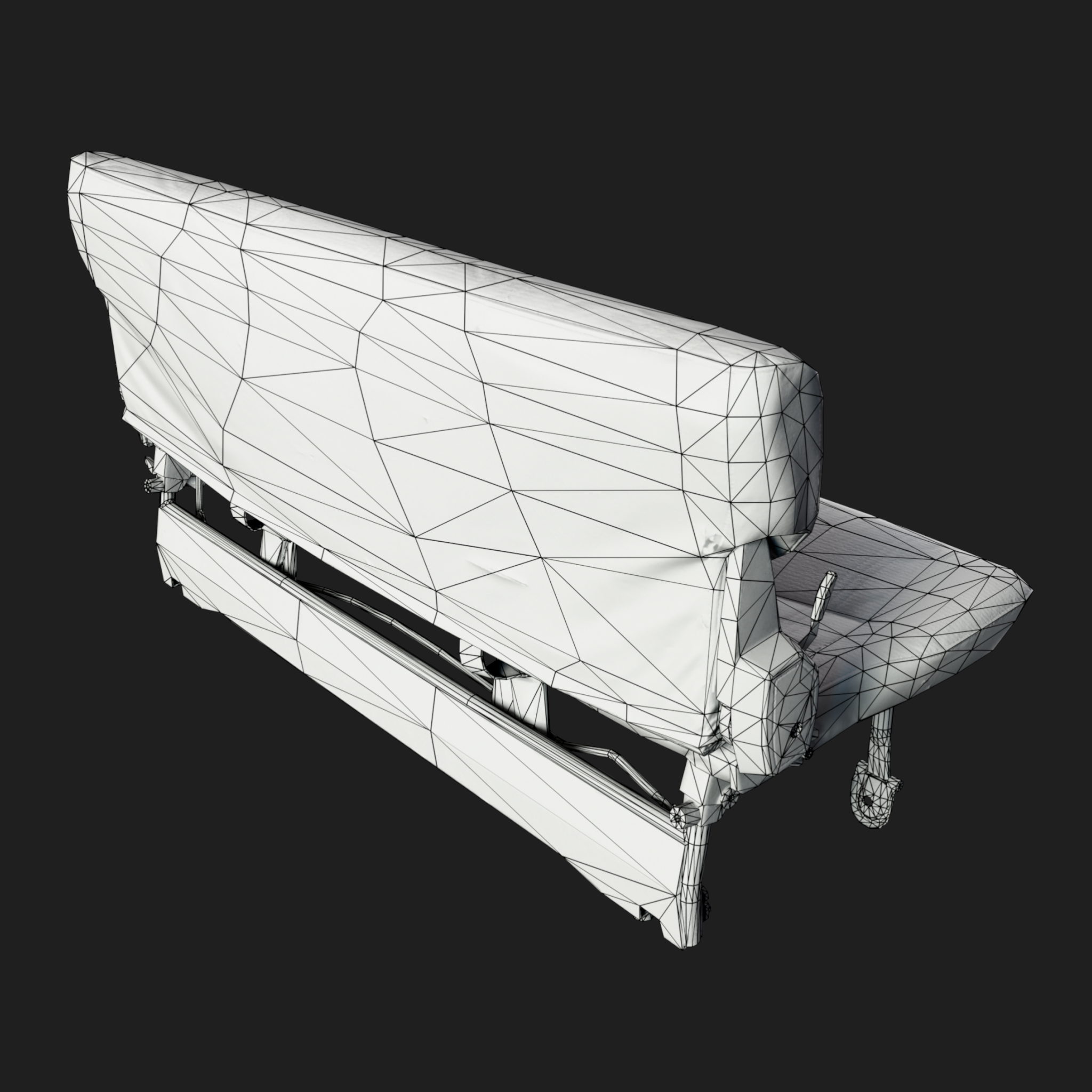 3D Mitsubishi Delica L300 Seat Rear