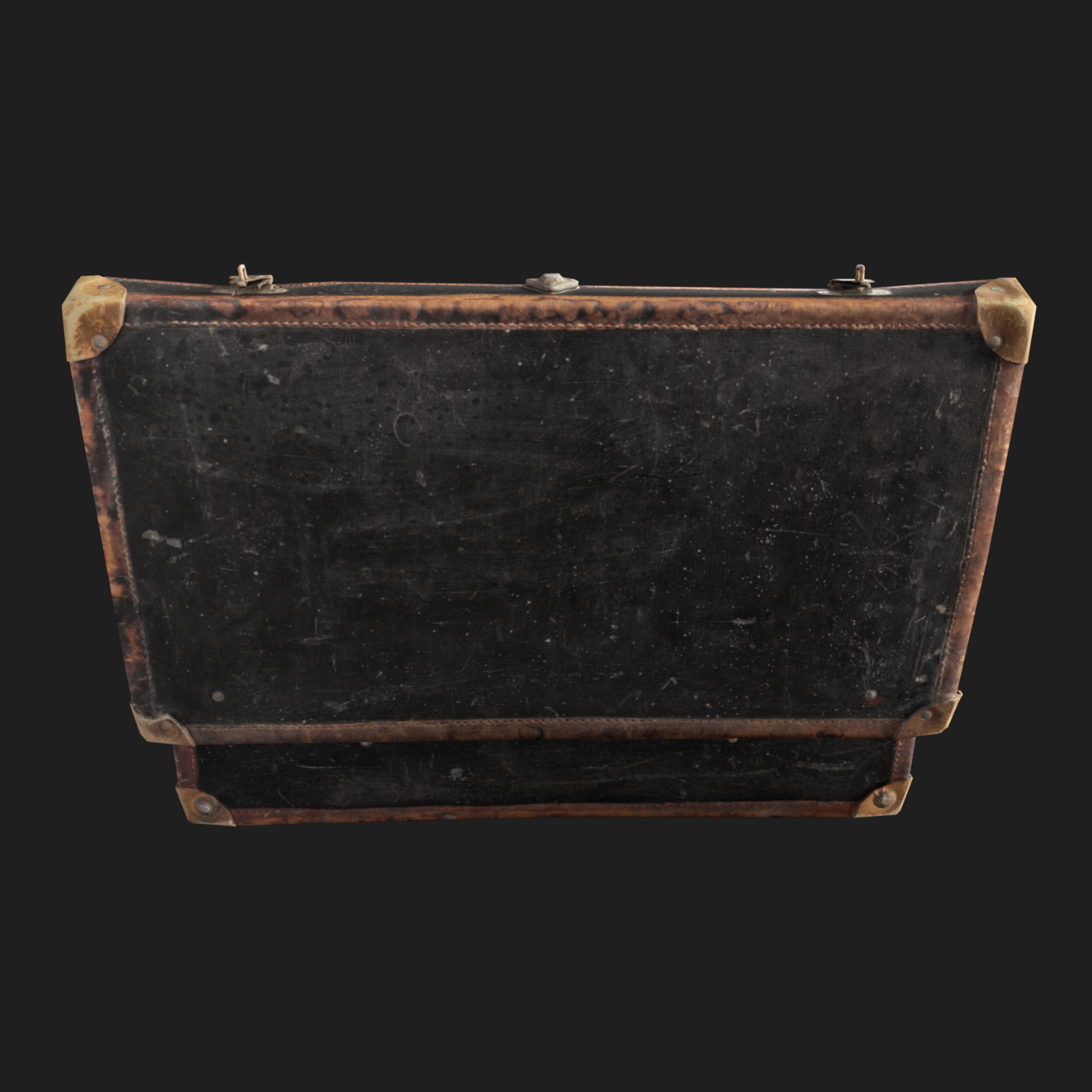 3D Open Vintage Suitcase