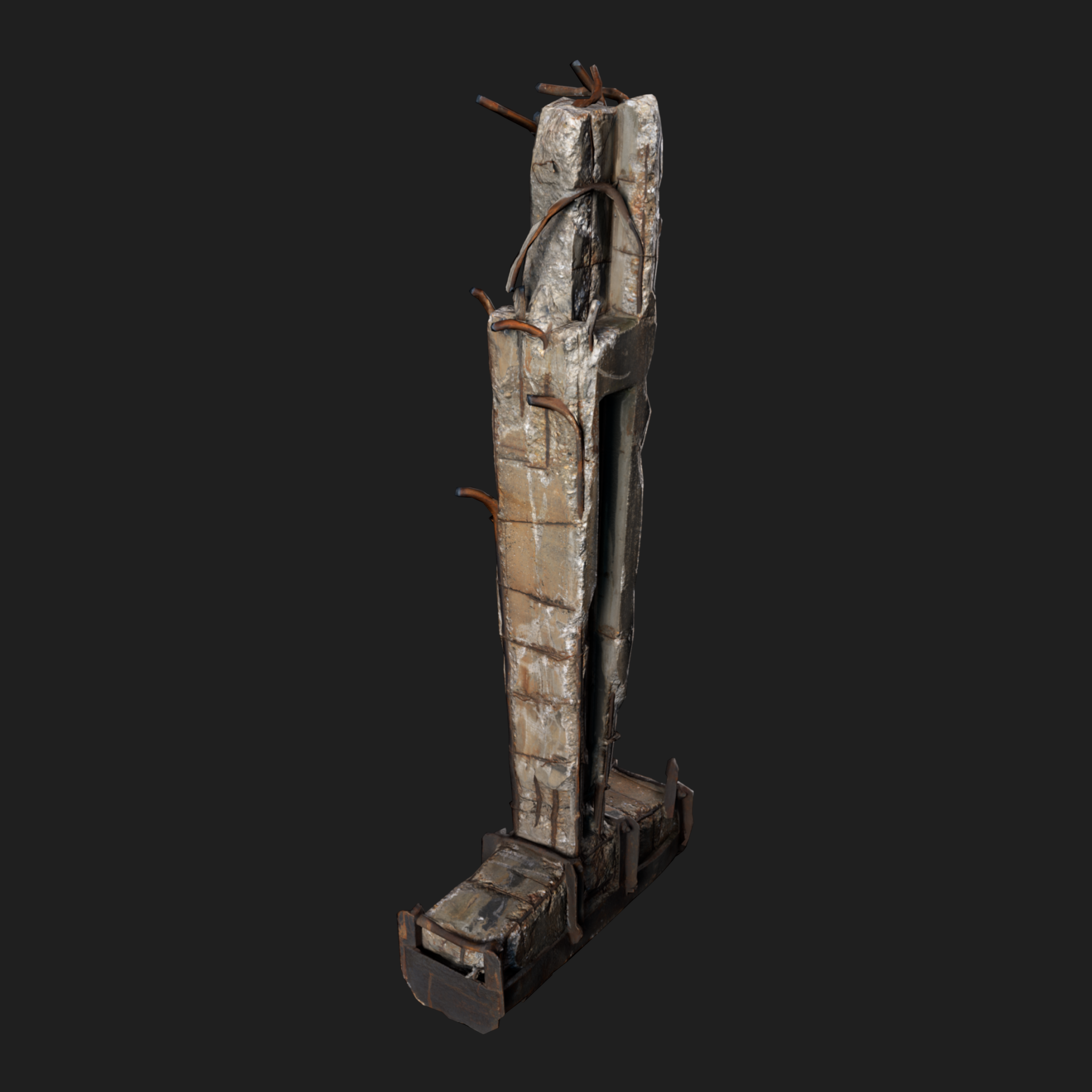 3D Pillar Concrete Reinforced