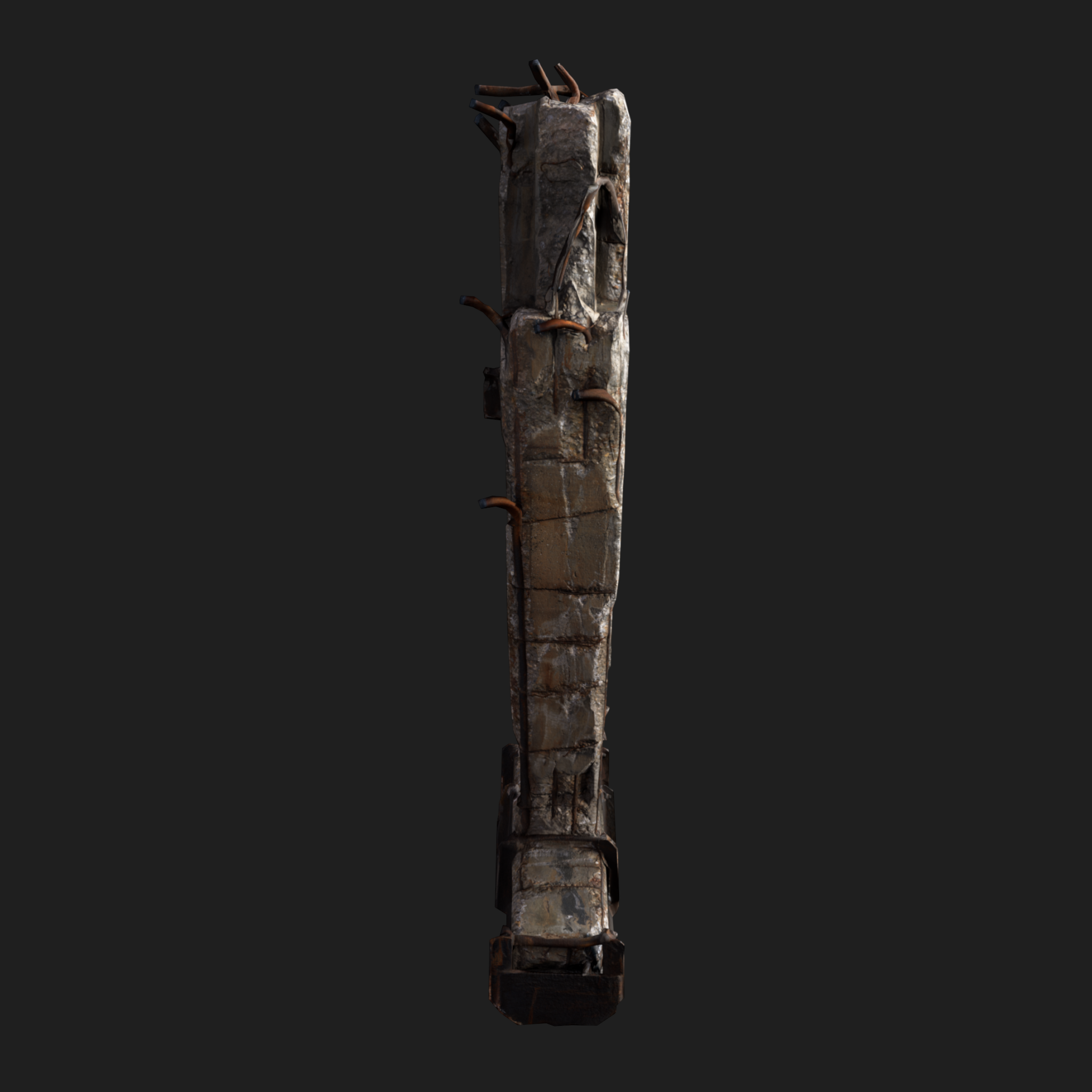 3D Pillar Concrete Reinforced