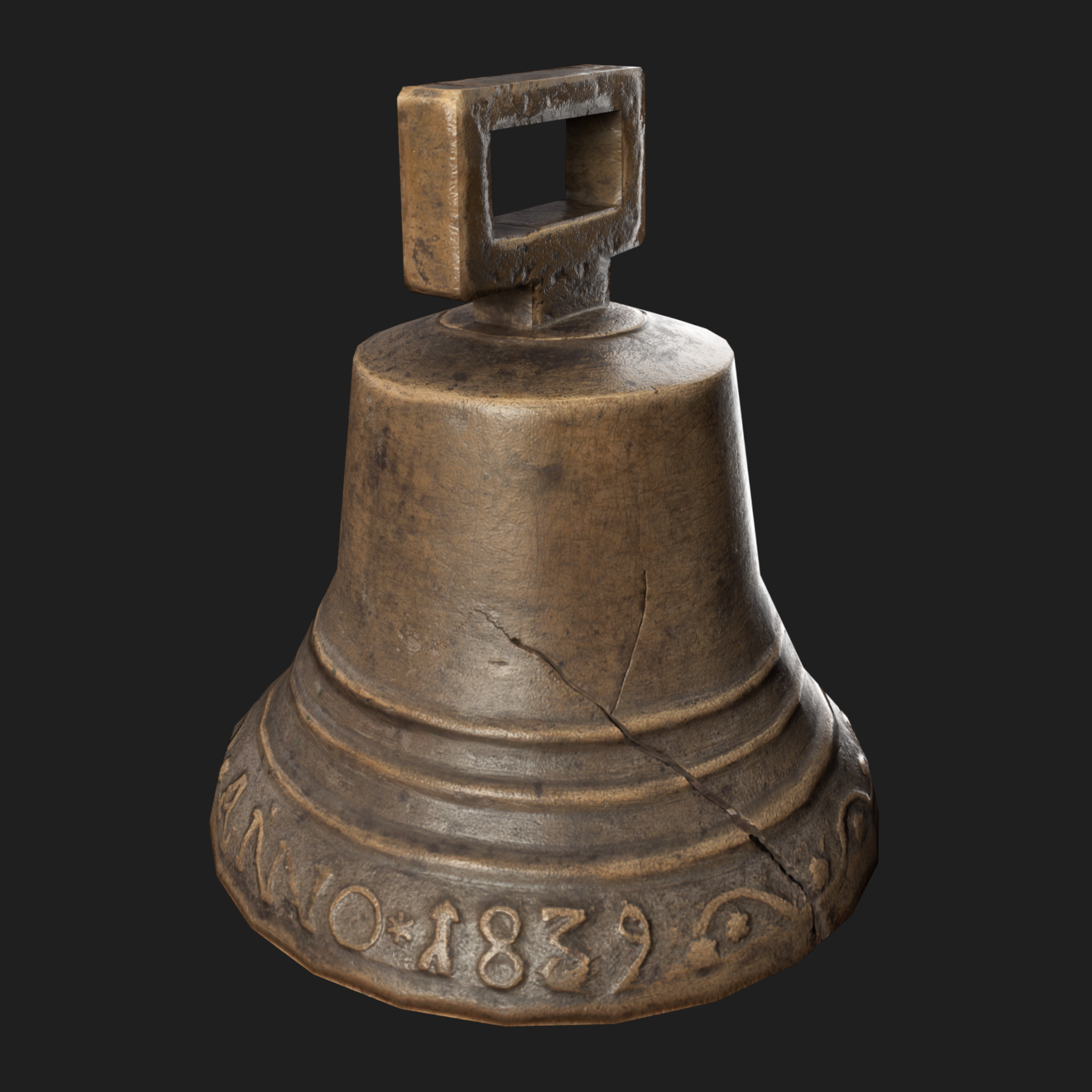 3D Bell Cracked