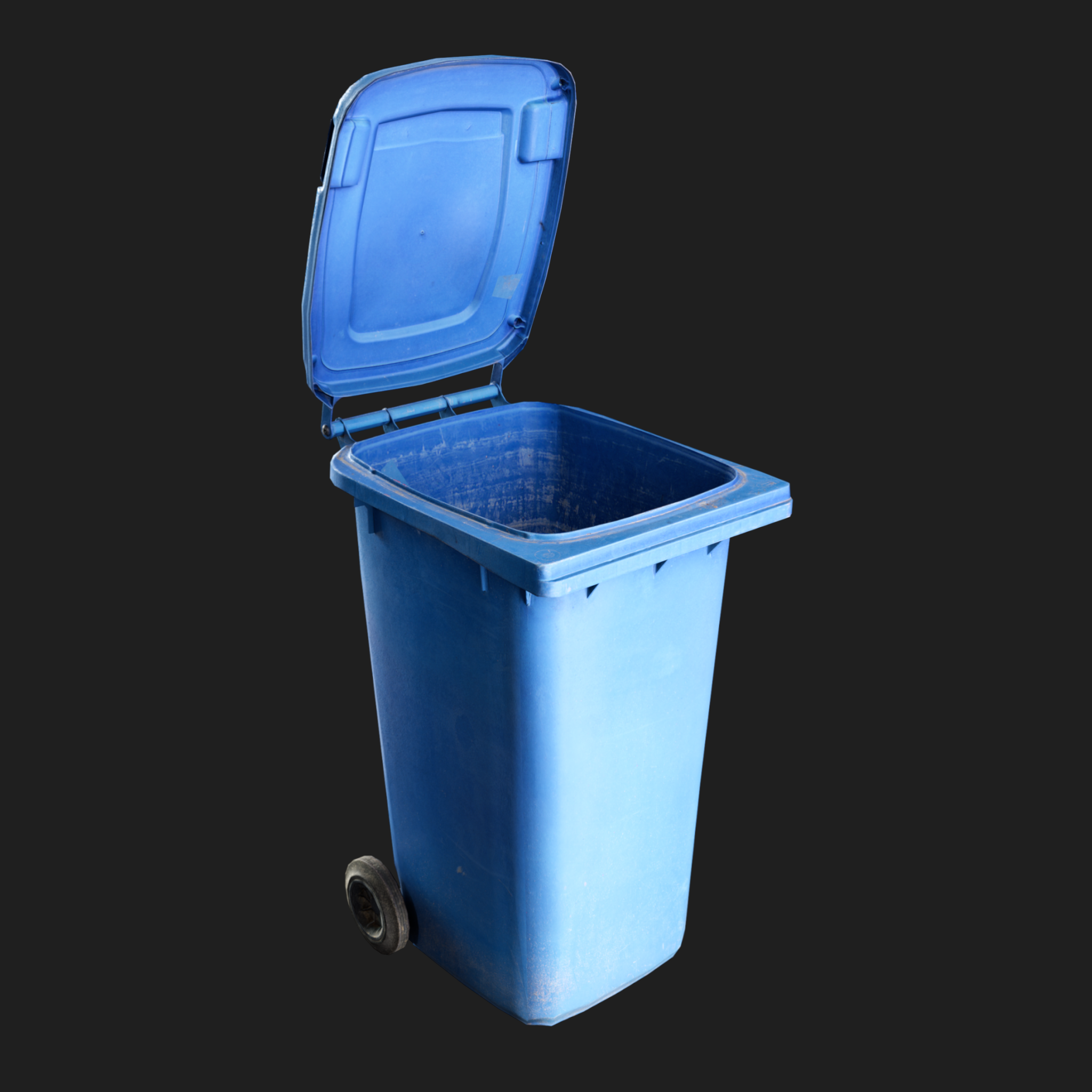3D Trash Can Blue