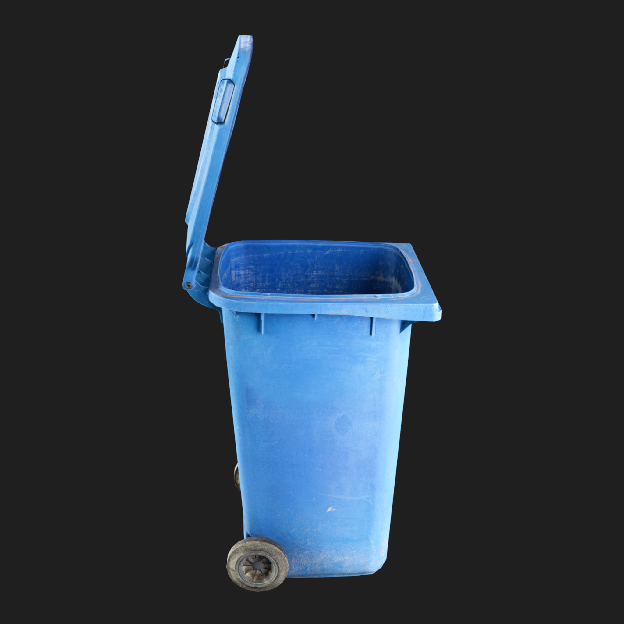 3D Trash Can Blue