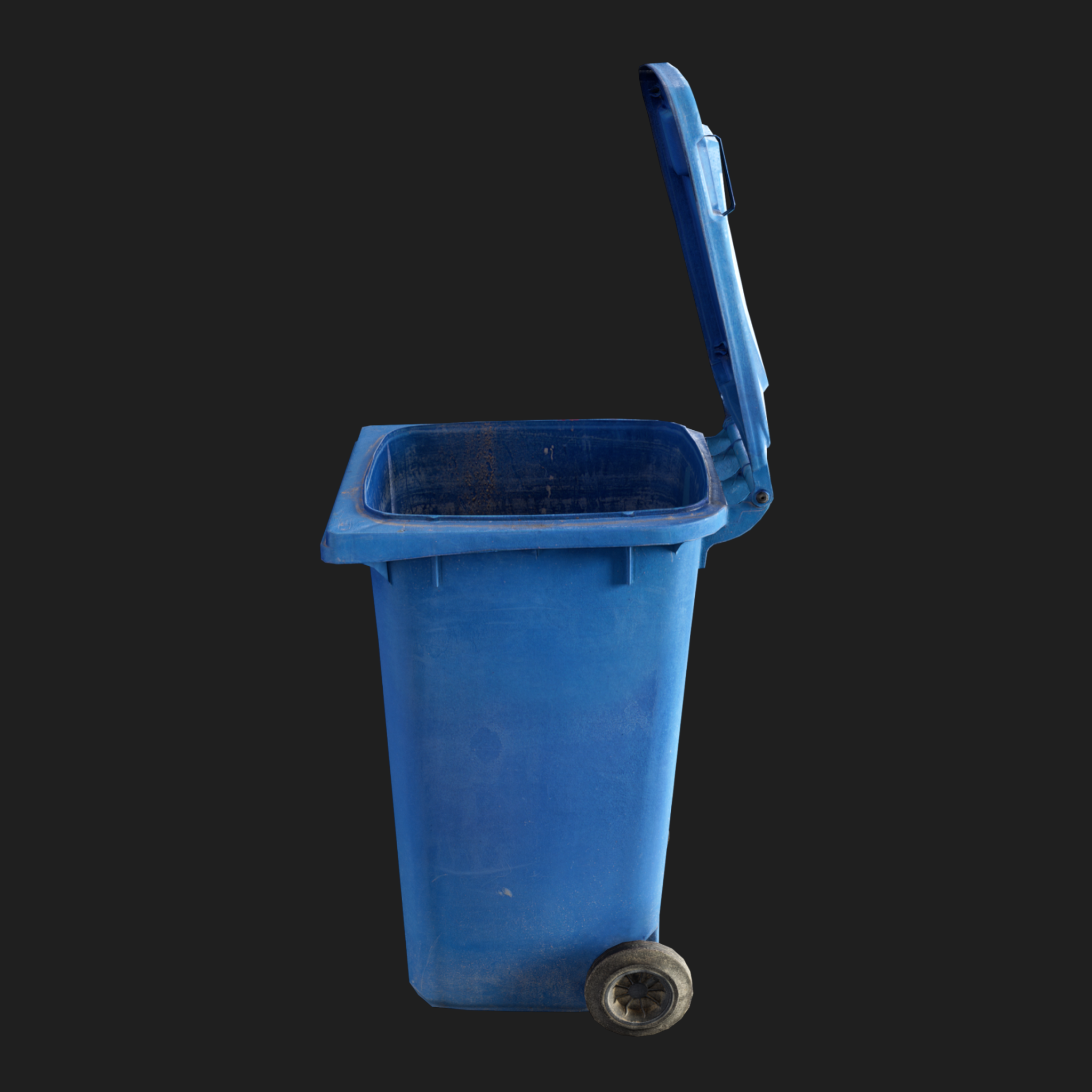 3D Trash Can Blue