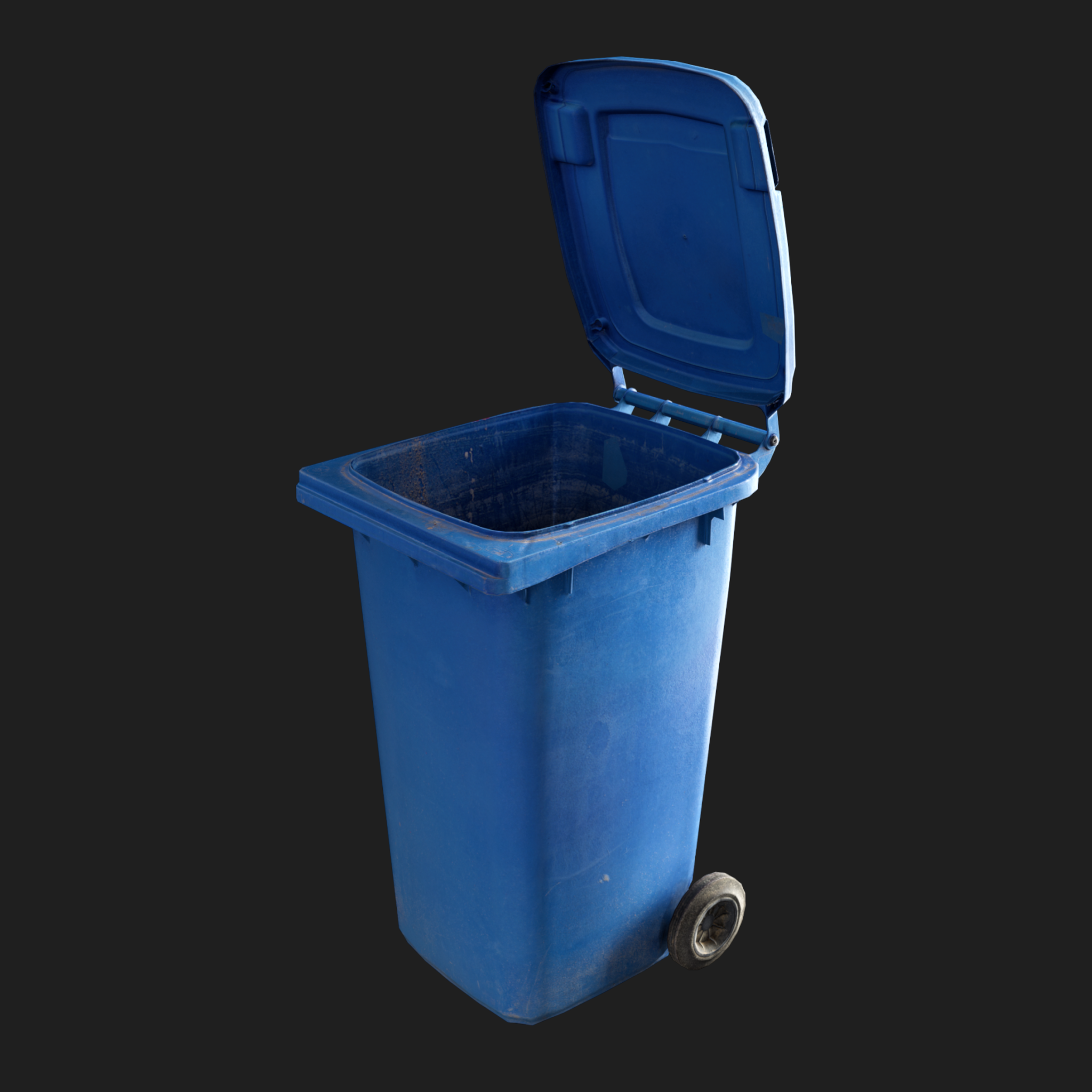 3D Trash Can Blue