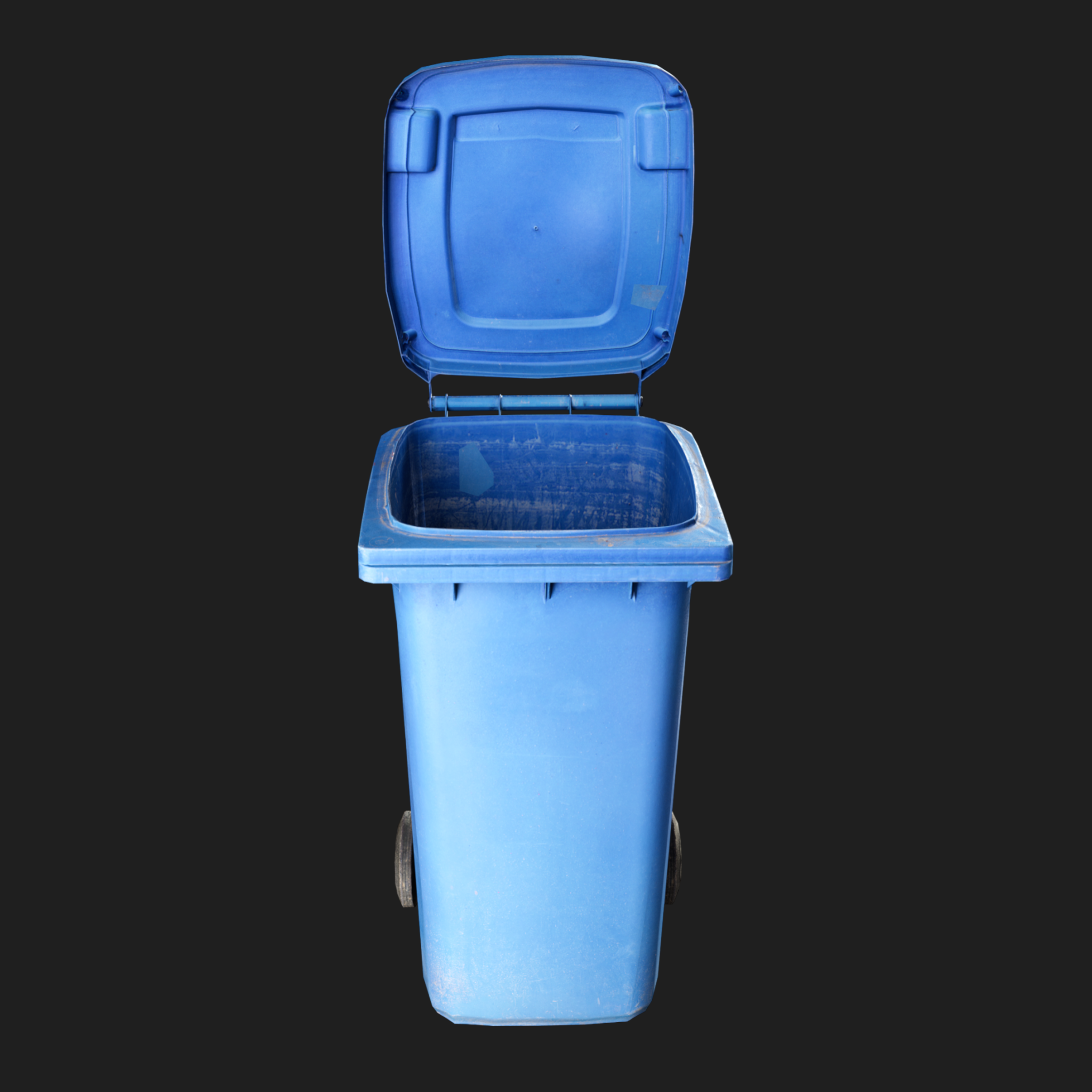 3D Trash Can Blue