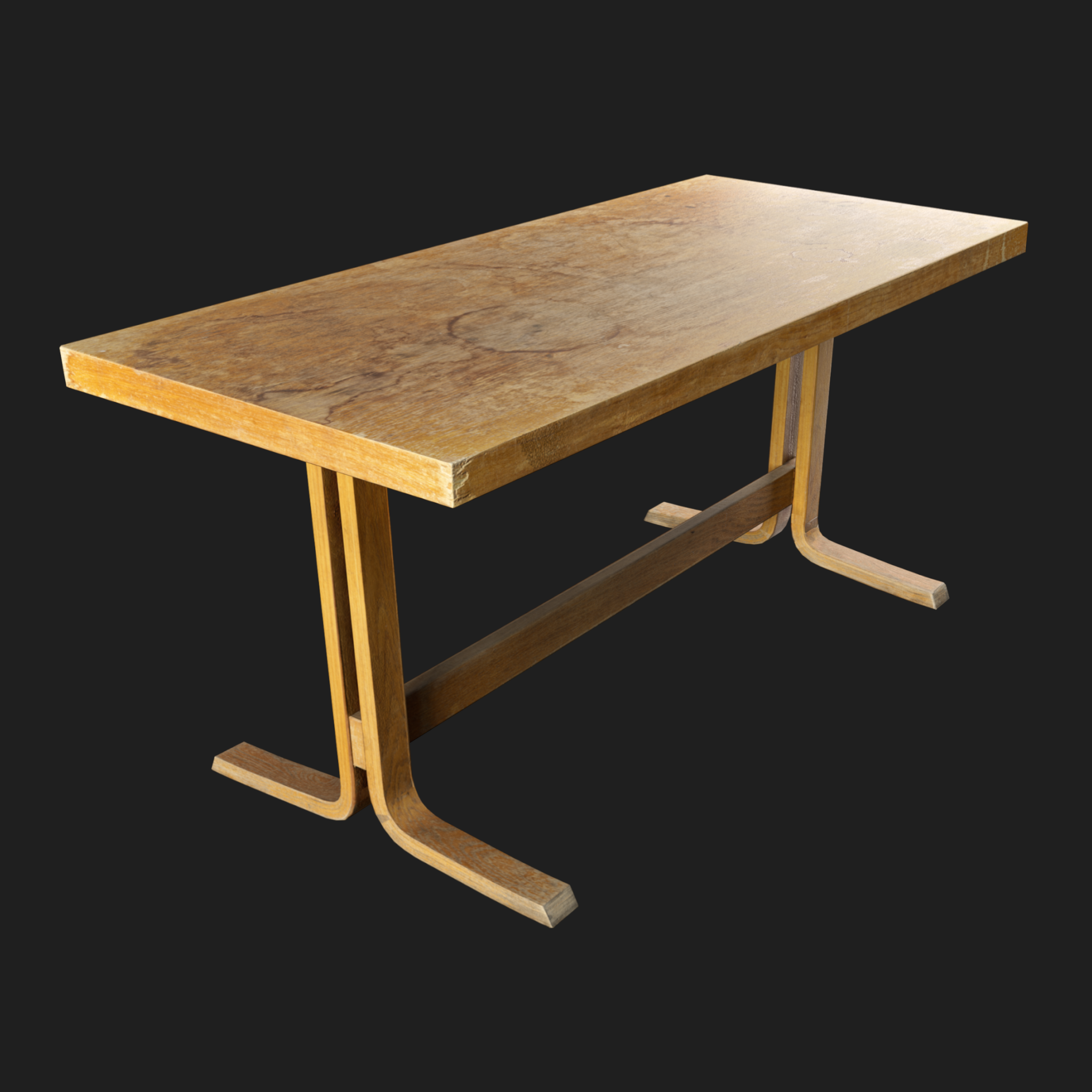 3D Furniture: Small Wooden Table