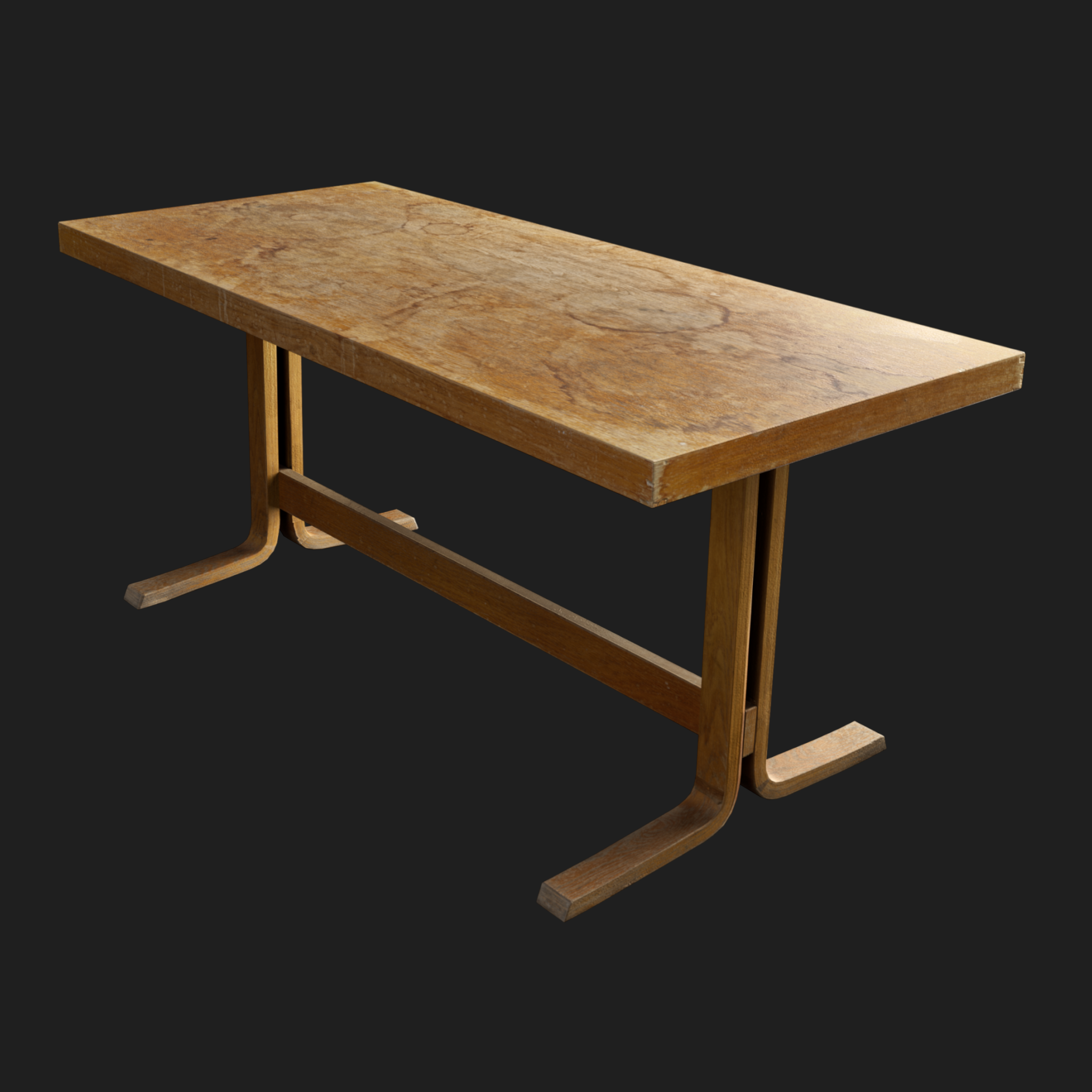 3D Furniture: Small Wooden Table