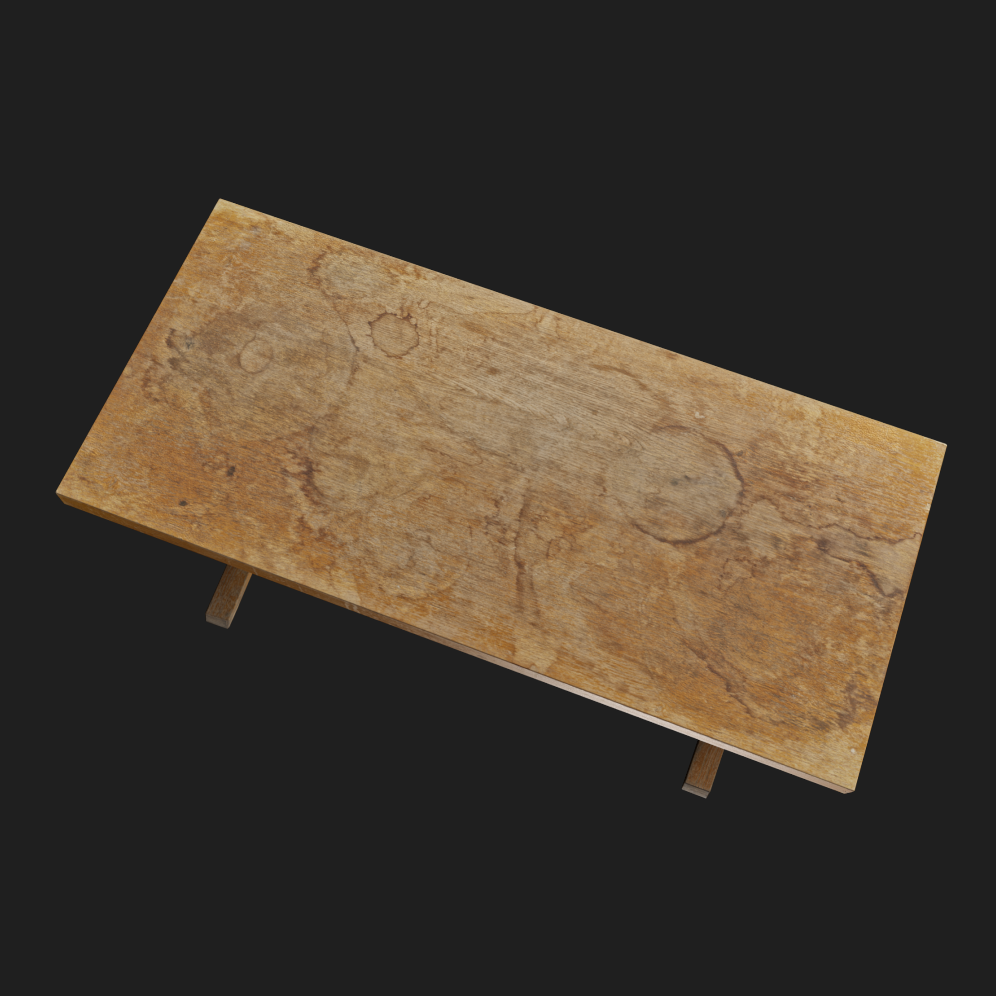 3D Furniture: Small Wooden Table